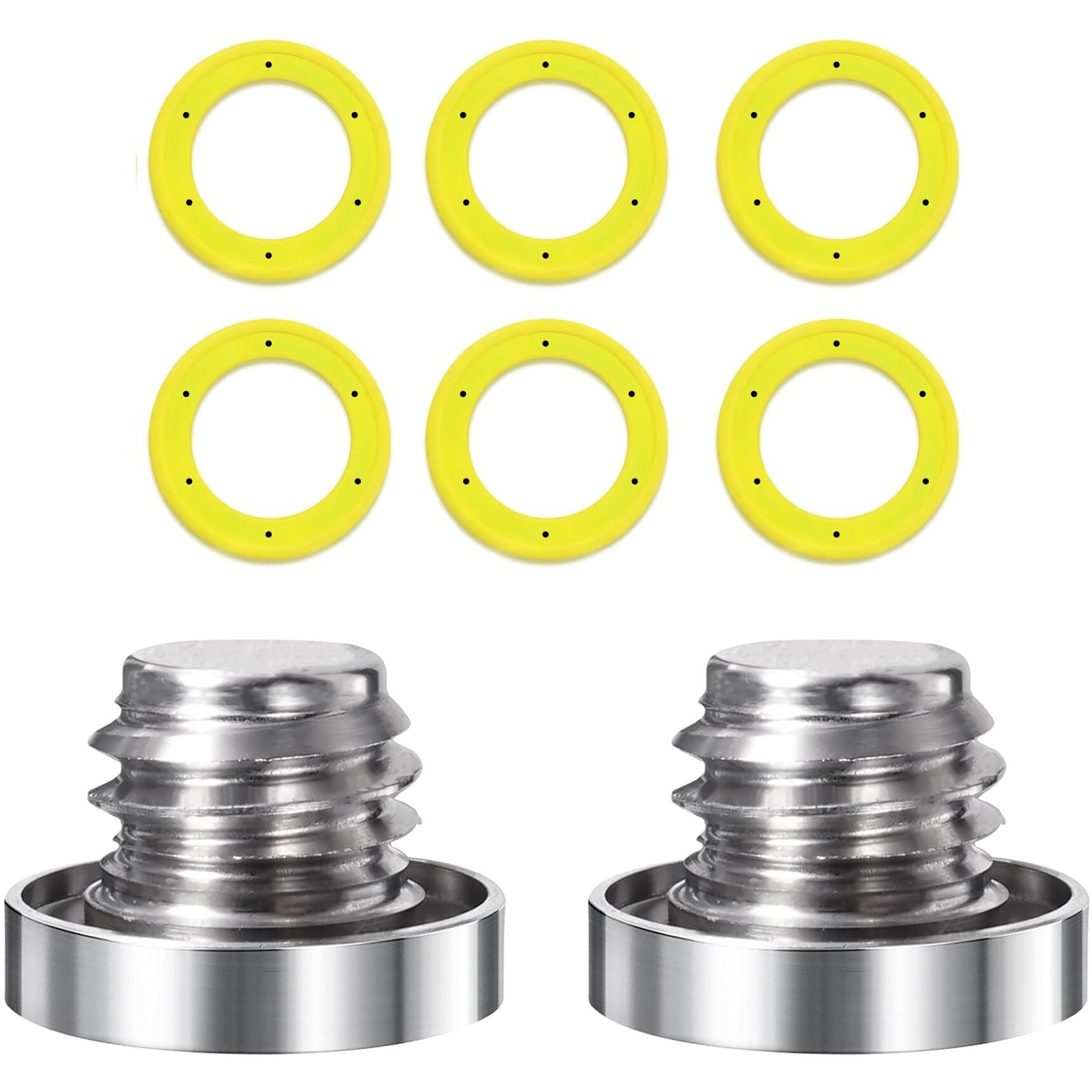 Glckmarine 79953 2 Pcs Boat Gear Case Drain Screws With Seals For Mercury Marine Outboard And Mercruiser Stern Drive Replace 10-79953 10-79953A2 Lower Unit Oil Drain Plugs
