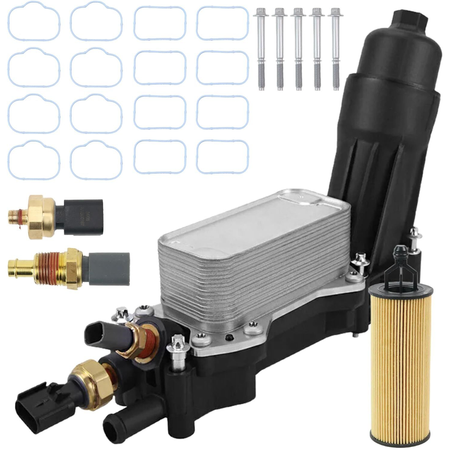 926-876 926-959 Engine Oil Cooler & Oil Filter Housing Adapter For Dodge Challenger Charger Durango Grand Voyager Journey For Jeep Wrangler Grand Cherokee Grand Voyager Chrysler 200 300 68105583Af