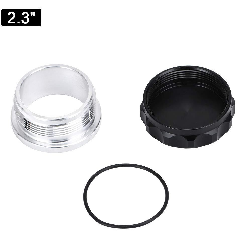Ptnhz Od 2.3""/58.5Mm Aluminum Alloy Weld Billet On Filler Neck Cap Oil Fuel Water Tank Black