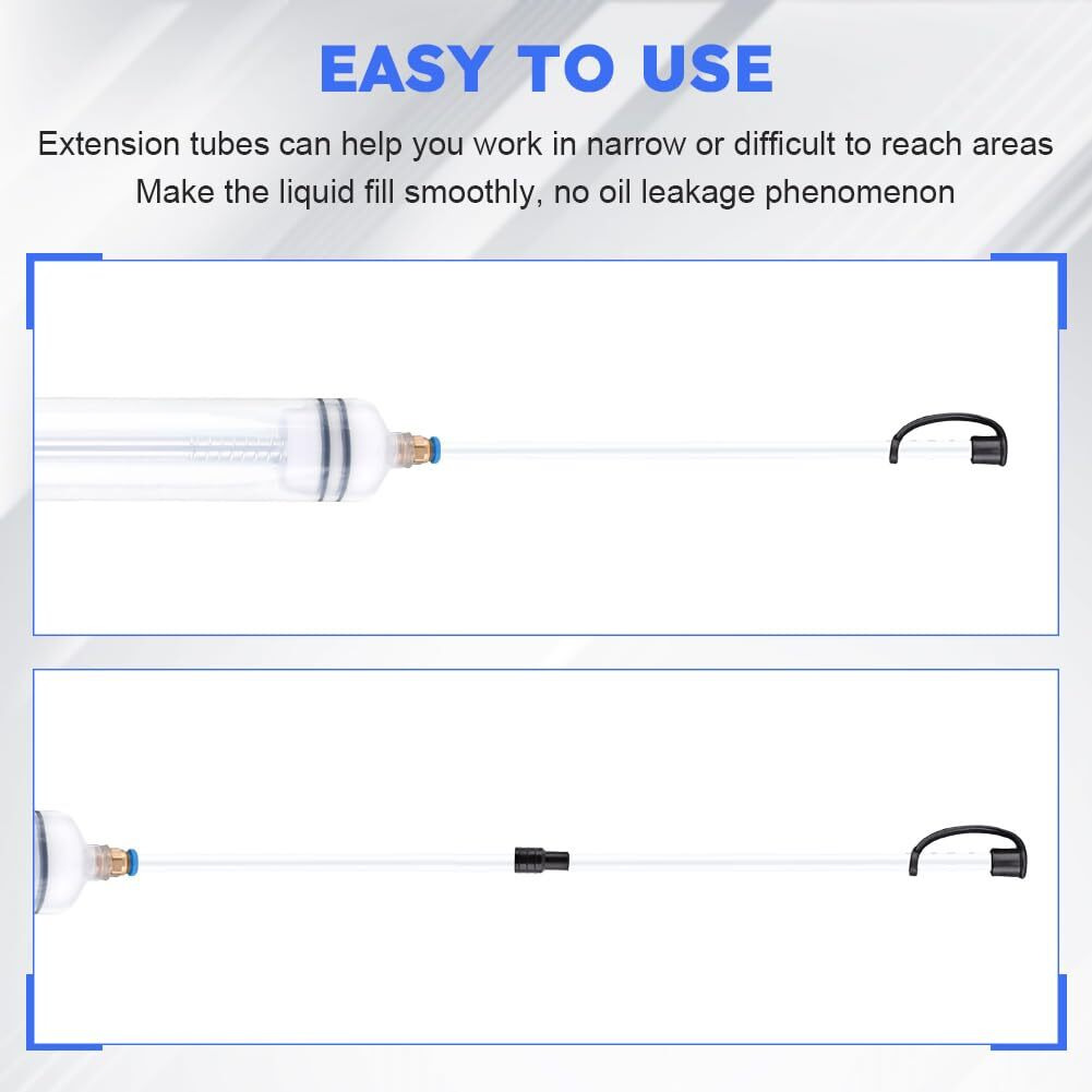 Automotive Fluid Extractor Pump, 500Cc Multi-Purpose Oil Change Syringes With Hose, Manual Suction Vacuum Fuel Car Transfer Fluid Oil Change Evacuator