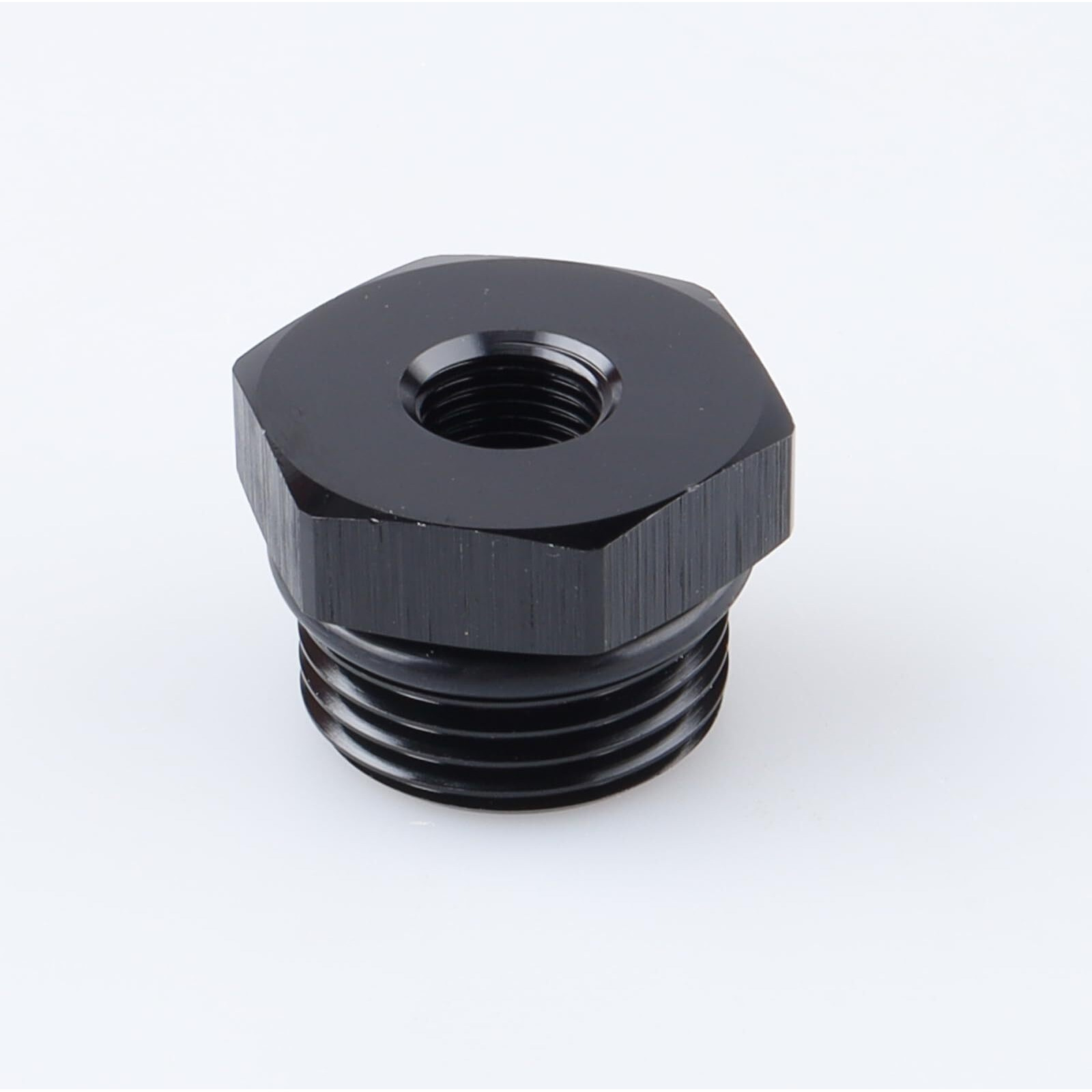 Ac Performance Female 1/8"" Npt To -10 Orb Male Oil Fuel Fitting Hollow Reducer Adapter Aluminum Black