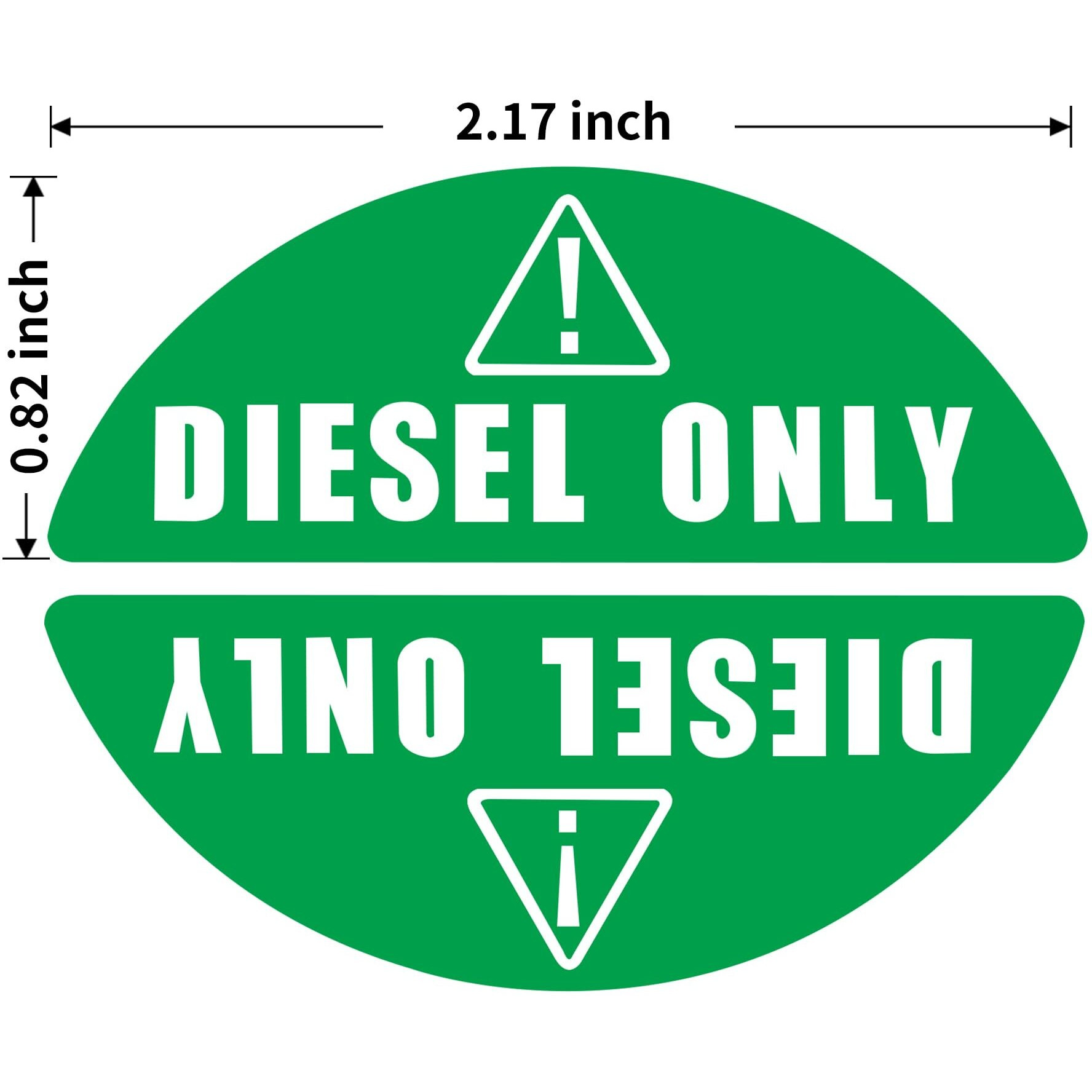 Quickmarine 16 Pairs Of Diesel Only Stickers For Car Van Truck Vehicle Boat Oil Tank Fuel Filler Gas Cap Lid Cover Weatherproof Adhesive Decals Green