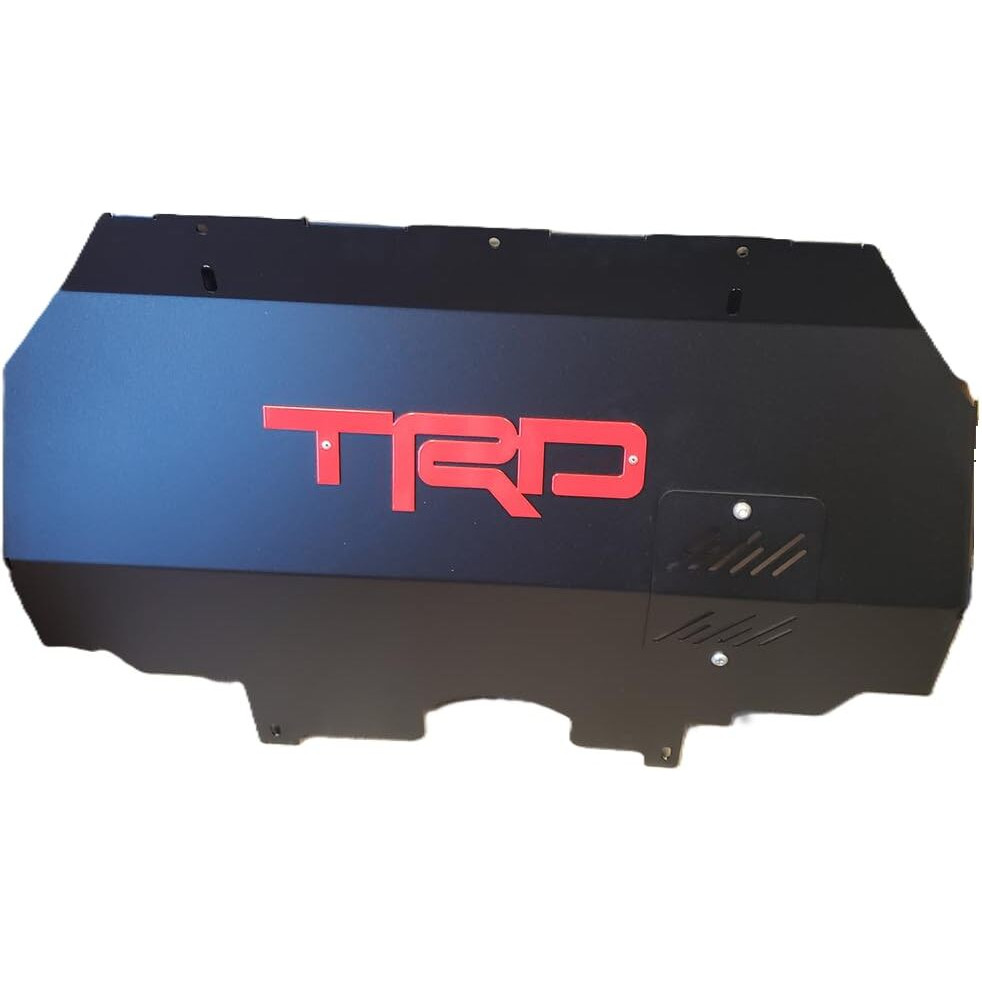 Apc21 Custom Skid Plate, Compatible With Toyota Tacoma 2024-2026 2Wd & 4Wd - Fits Gas Models Only. Easy Oil Filter Access, Black With Red Emblem, No Cross Member Needed For Installation.