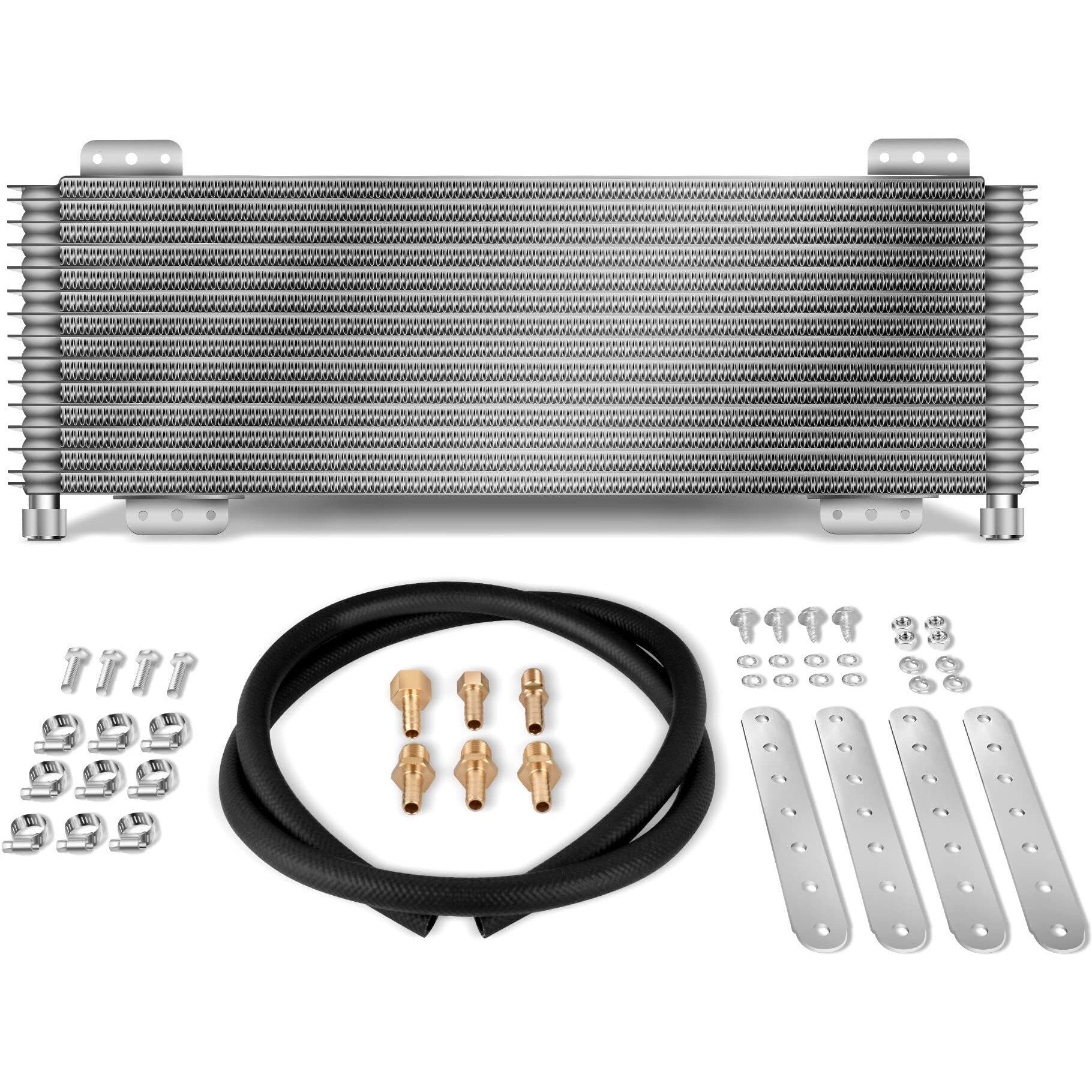 Sintly Lpd47391 Low Pressure Drop 40K Transmission Oil Cooler Kit Compatible With Heavy Duty 40,000 Gvw Max With Mounting Hardware