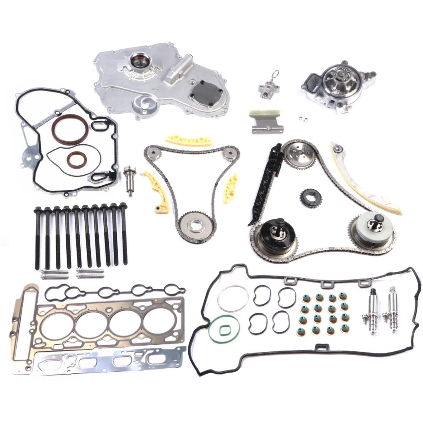 Engine Timing Chain Kit Water Oil Pump 2.4L Fit For Equinox 2011-2017 For Lacrosse 11-16 For Regal 2012-2017 For Terrain 11-17 For Verano 12-17, 2.2L For Hhr 09-11 For Cobalt 09-10 Engine Part Sets