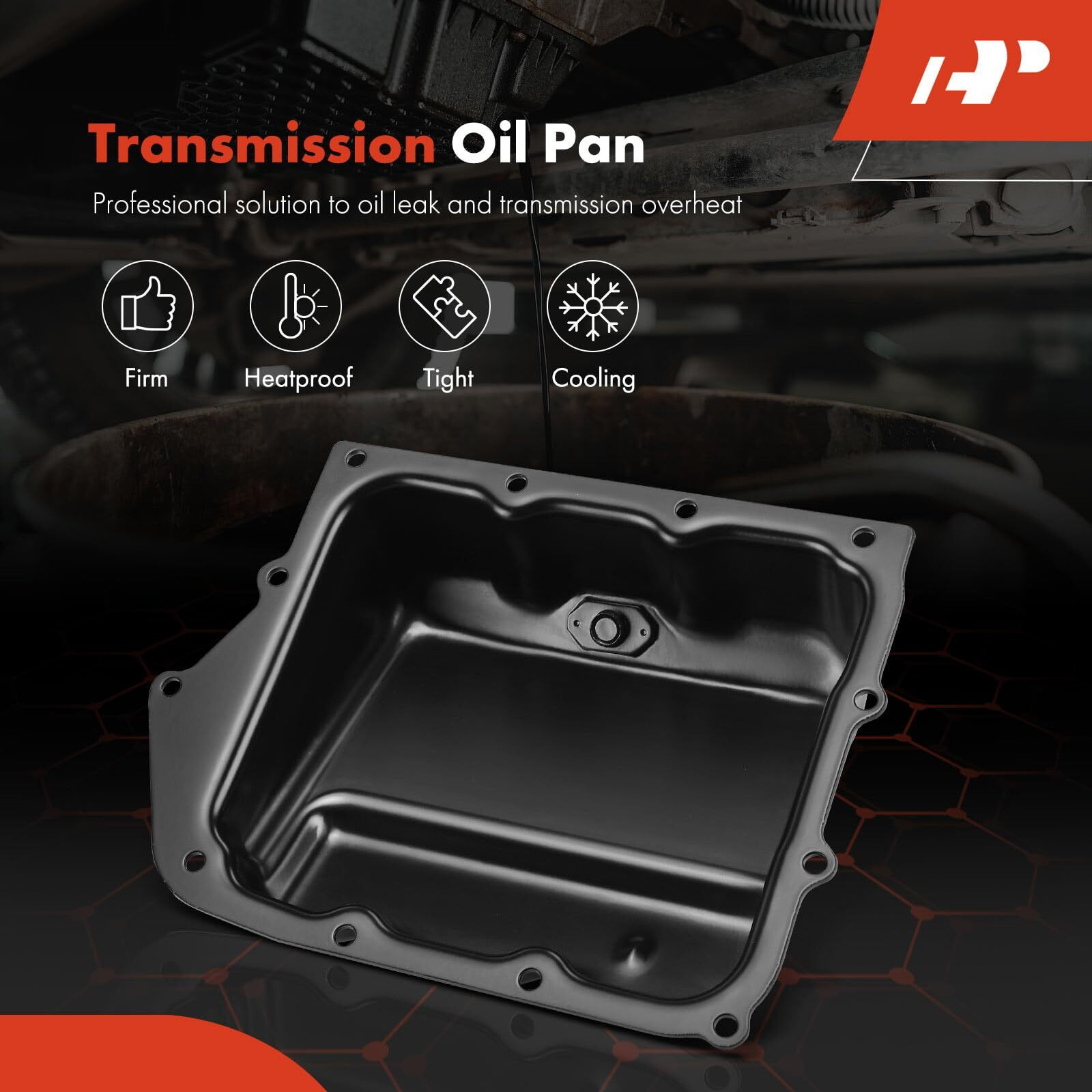 A-Premium Transmission Oil Pan With Drain Plug & Gasket Compatible With 62Te 6-Speed Automatic Transmission & Chrysler Pacifica 200 Sebring Town Country & Dodge Avenger Journey Grand Caravan