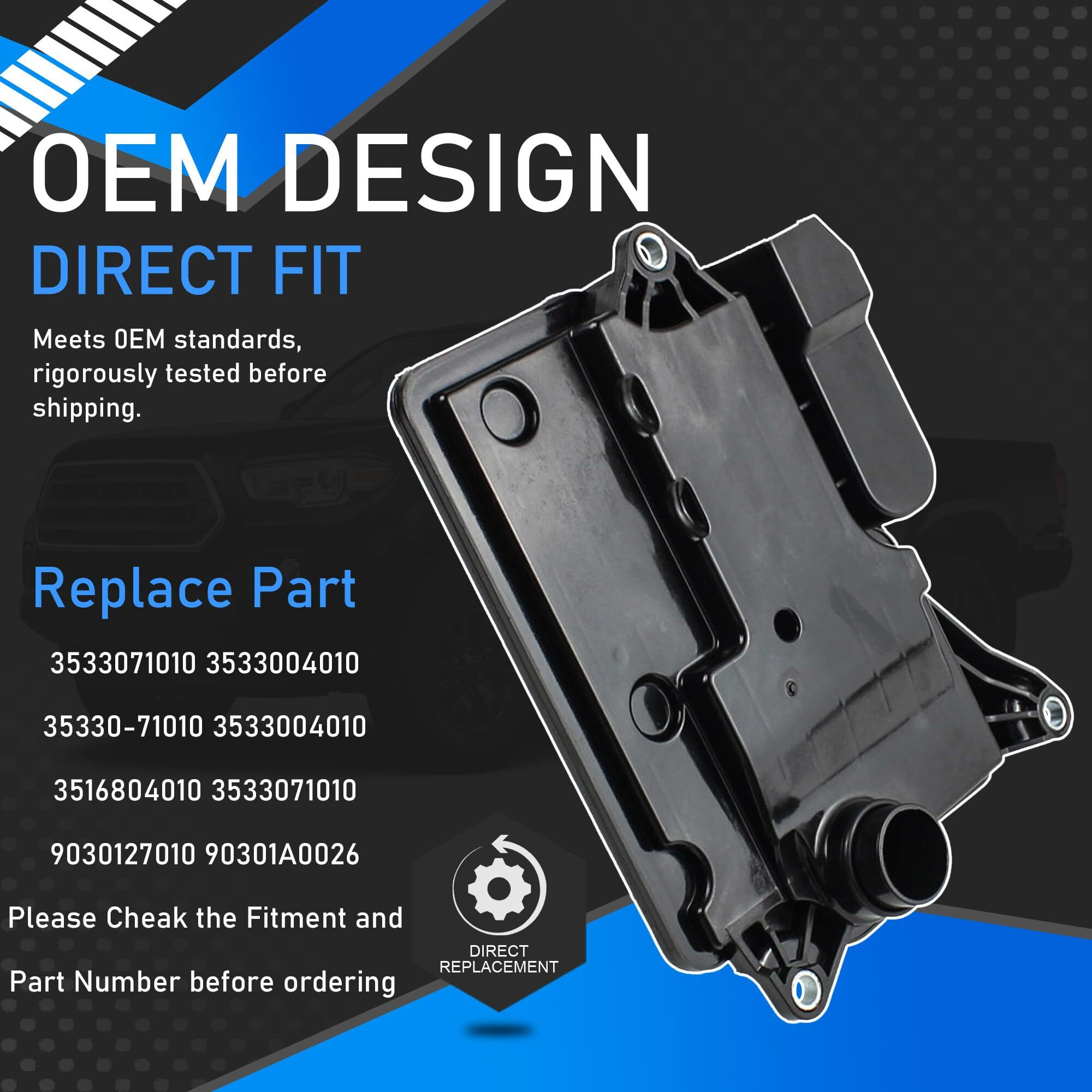Yzusgomumu Ac60E Ac60F Automatic Transmission Filter Oil Pan Gasket Kit Compatible With 2016-2021 Toyota Tacoma 2.7L 3.5L Replaces 3533071010 3533004010 35330-71010 3516804010 9030127010