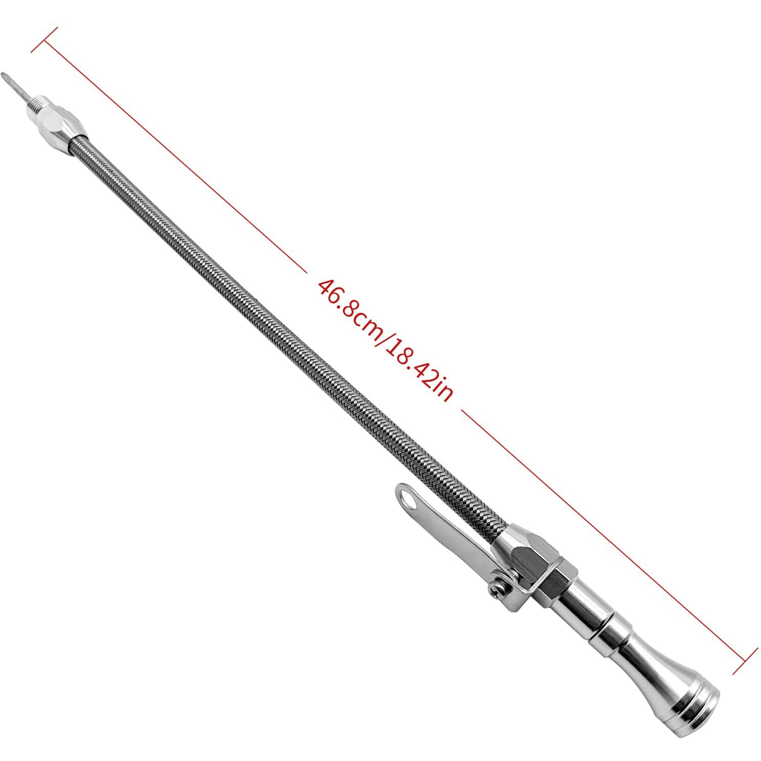 Hahaha Sbf Compatible With Ford Oil Dipstick Kit Flexible Oil Pan Screw-In Sb 289/4.7L 302/5.0L 351/5.8L Bb 429/428 7.0L 460/7.5L 5/8""-18 Thread Pitch/Compatible With Ford Small Block Windsor/V8