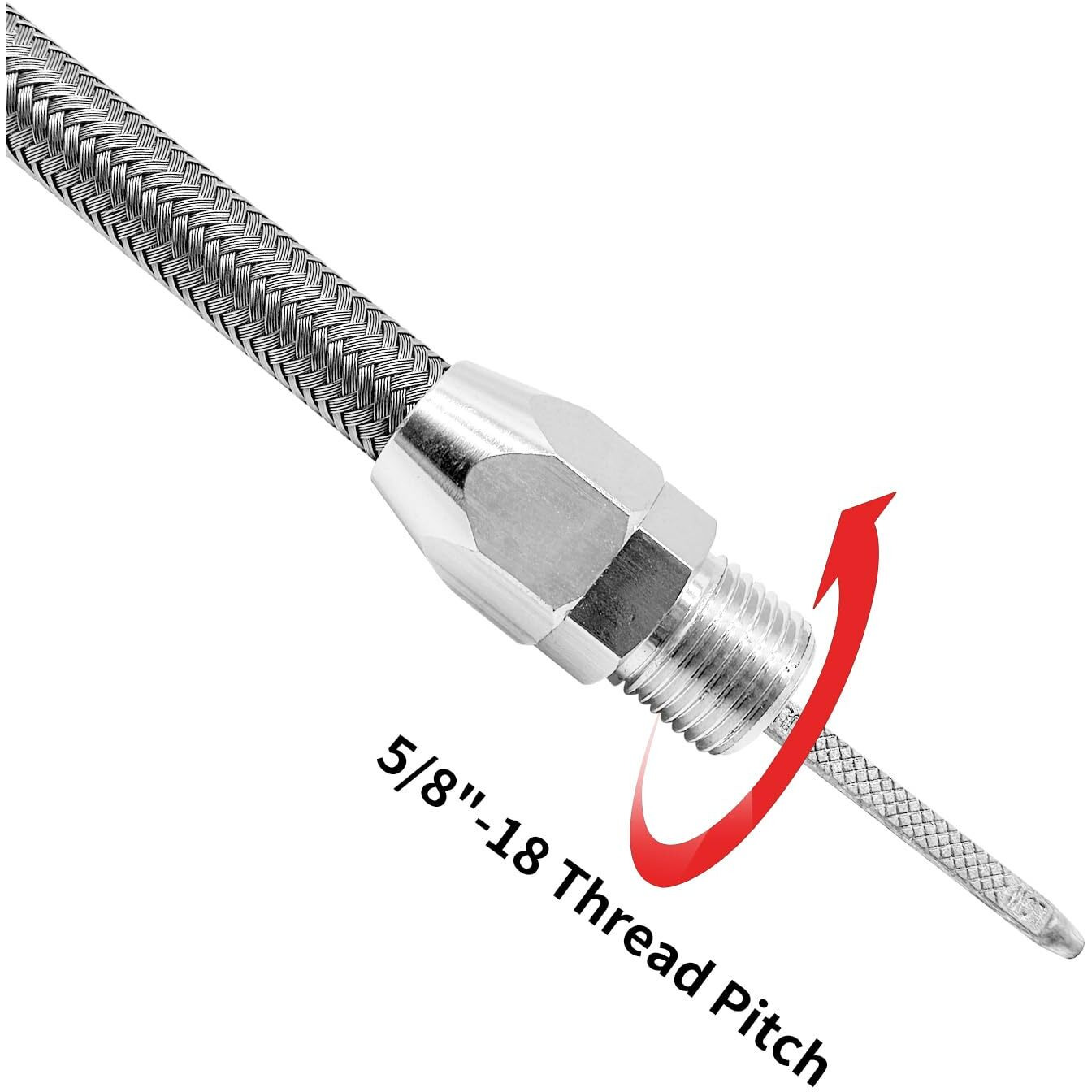 Hahaha Sbf Compatible With Ford Oil Dipstick Kit Flexible Oil Pan Screw-In Sb 289/4.7L 302/5.0L 351/5.8L Bb 429/428 7.0L 460/7.5L 5/8""-18 Thread Pitch/Compatible With Ford Small Block Windsor/V8