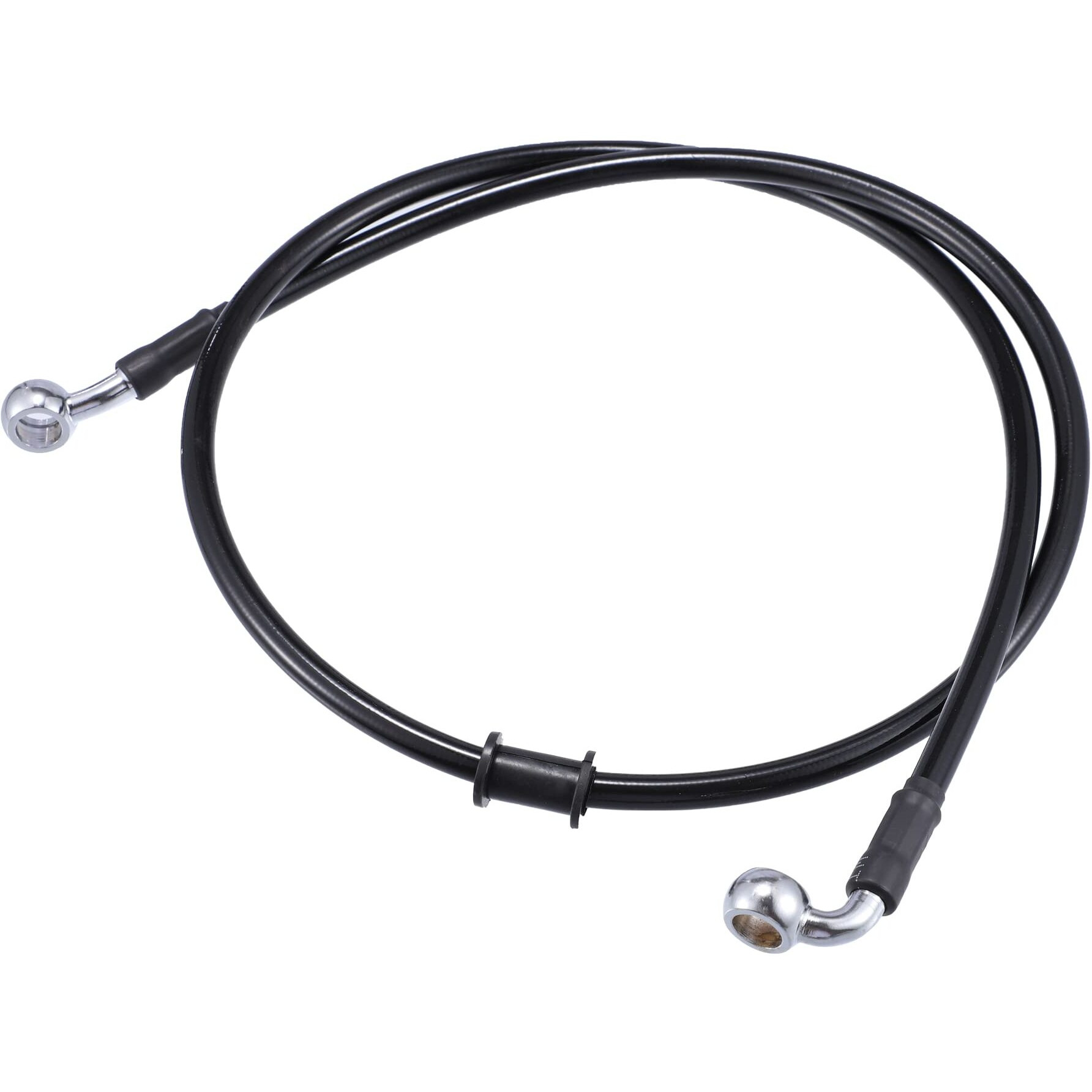 X Autohaux 100Cm An3 M10 Car Hydraulic Brake Line Oil Hose Pipe Fitting 28 90 Stainless Steel For Car Motorcycle Dirt Racing Bike Black
