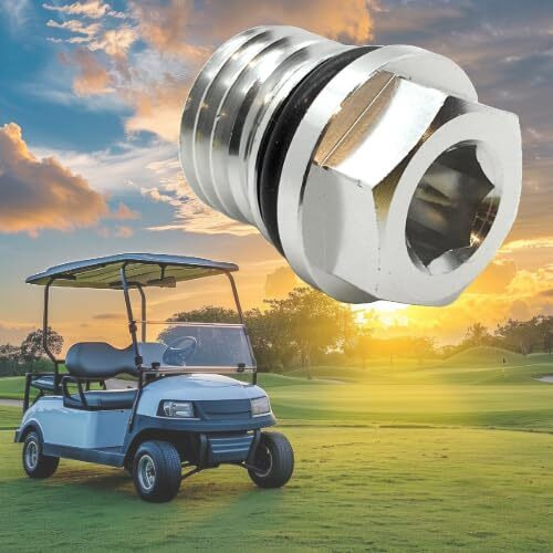 Replacementkits.Com Upgraded Aluminum Engine Oil Drain Plug W/O-Ring Compatible With Ez Go Golf Carts 2008-Up Txt & Rxv, For Some Kawasaki Engines Replaces 92066-0774 & 603557