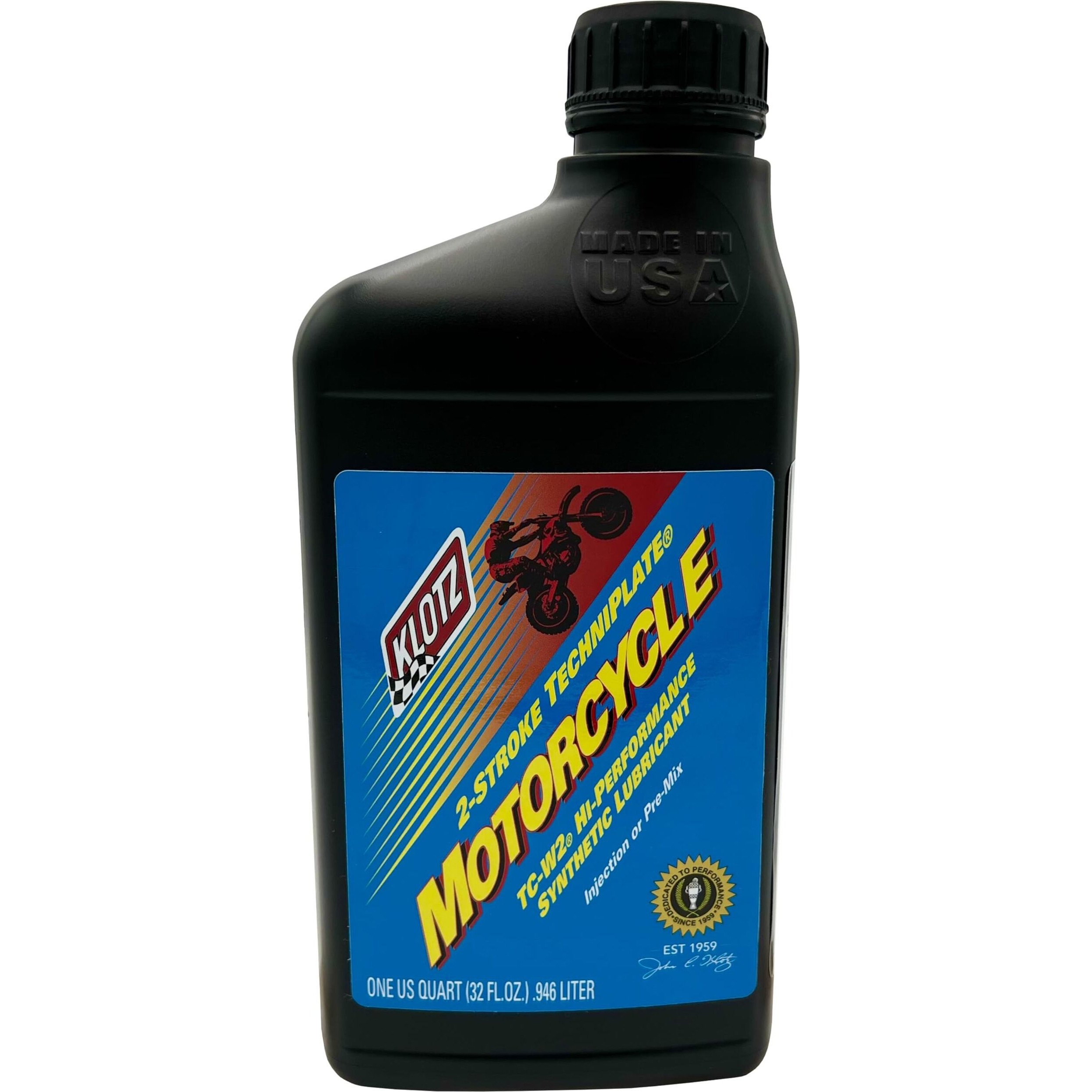 Klotz Motorcycle Techniplate Synthetic Premix/Injector Oil For 2-Stroke Tc-W2 Engines - 1 Quart Kl-300