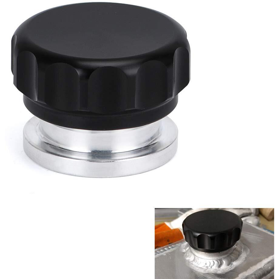 Ptnhz Od 1.5"" 38Mm Aluminum Alloy Weld Billet On Filler Neck Cap Oil Fuel Water Tank Black