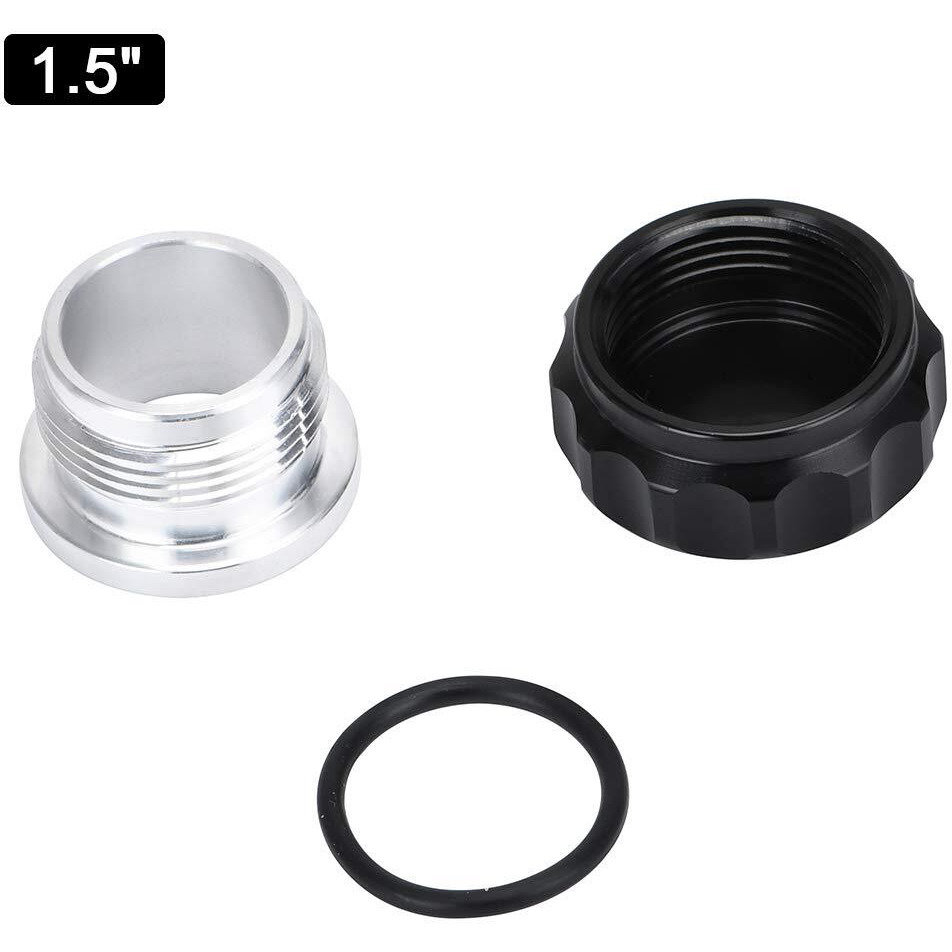Ptnhz Od 1.5"" 38Mm Aluminum Alloy Weld Billet On Filler Neck Cap Oil Fuel Water Tank Black