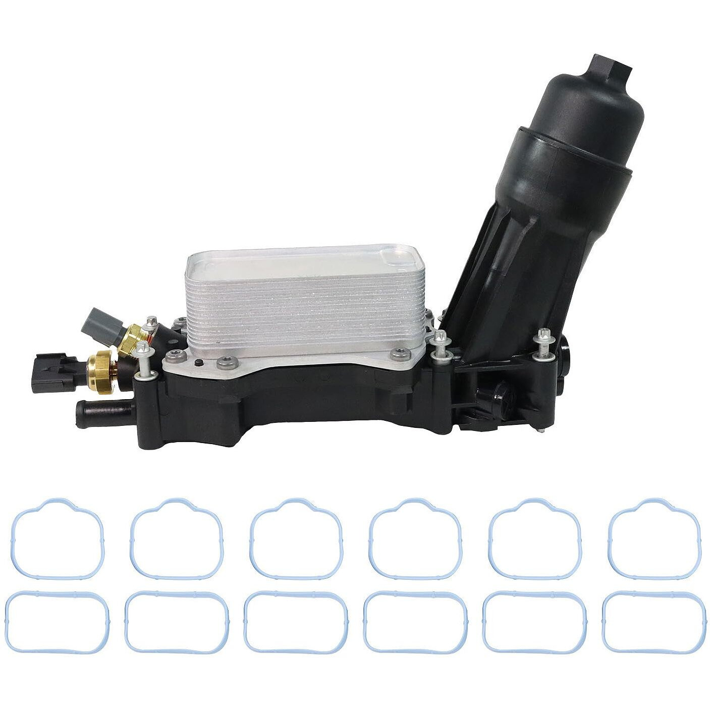 Ingkan 68596317Ab Oil Filter Housing Assembly Fits For 2017 2018 Chrysler 200 300 Dodge Challenger Charger Grand Caravan Jeep Wrangler Ram 1500 3.6L V6 Oe 68596317Ab 68596318Ab 68596317Aa