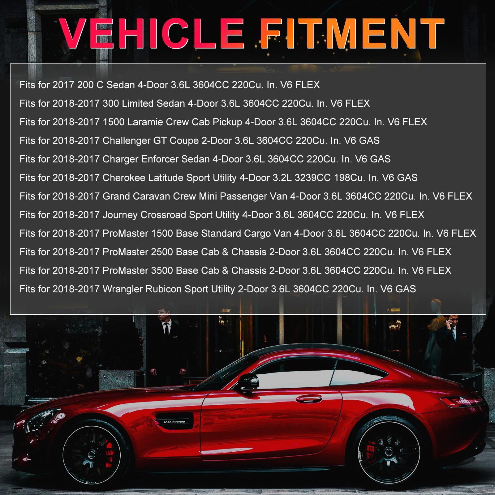 Ingkan 68596317Ab Oil Filter Housing Assembly Fits For 2017 2018 Chrysler 200 300 Dodge Challenger Charger Grand Caravan Jeep Wrangler Ram 1500 3.6L V6 Oe 68596317Ab 68596318Ab 68596317Aa