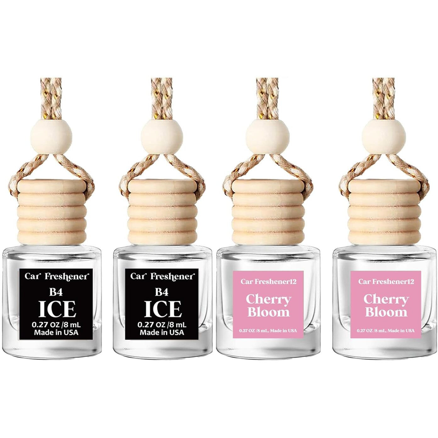 Hanging Air Freshener Diffuser, 60-Day Long Lasting Essential Oil Diffuser For Car - Natural Odor Eliminator & Stress Relief, Aromatherapy Diffuser For Car Interior