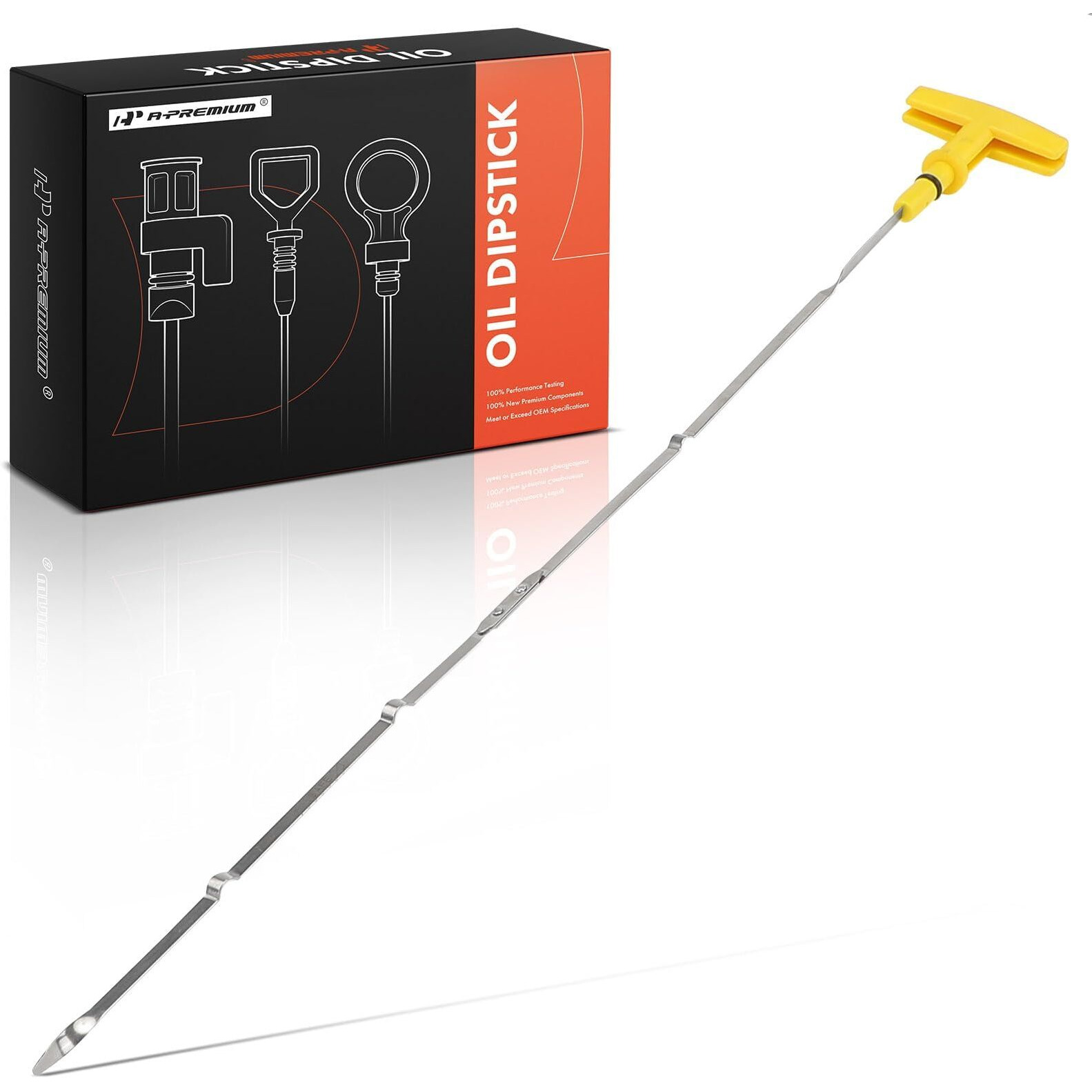 A-Premium 5.7L 8 Cyl Engine Oil Dipstick Compatible With Dodge Ram 1500 2500 3500 2003 2004 2005 2006 2007 2008, Engine Oil Measuring Rod Dip Stick