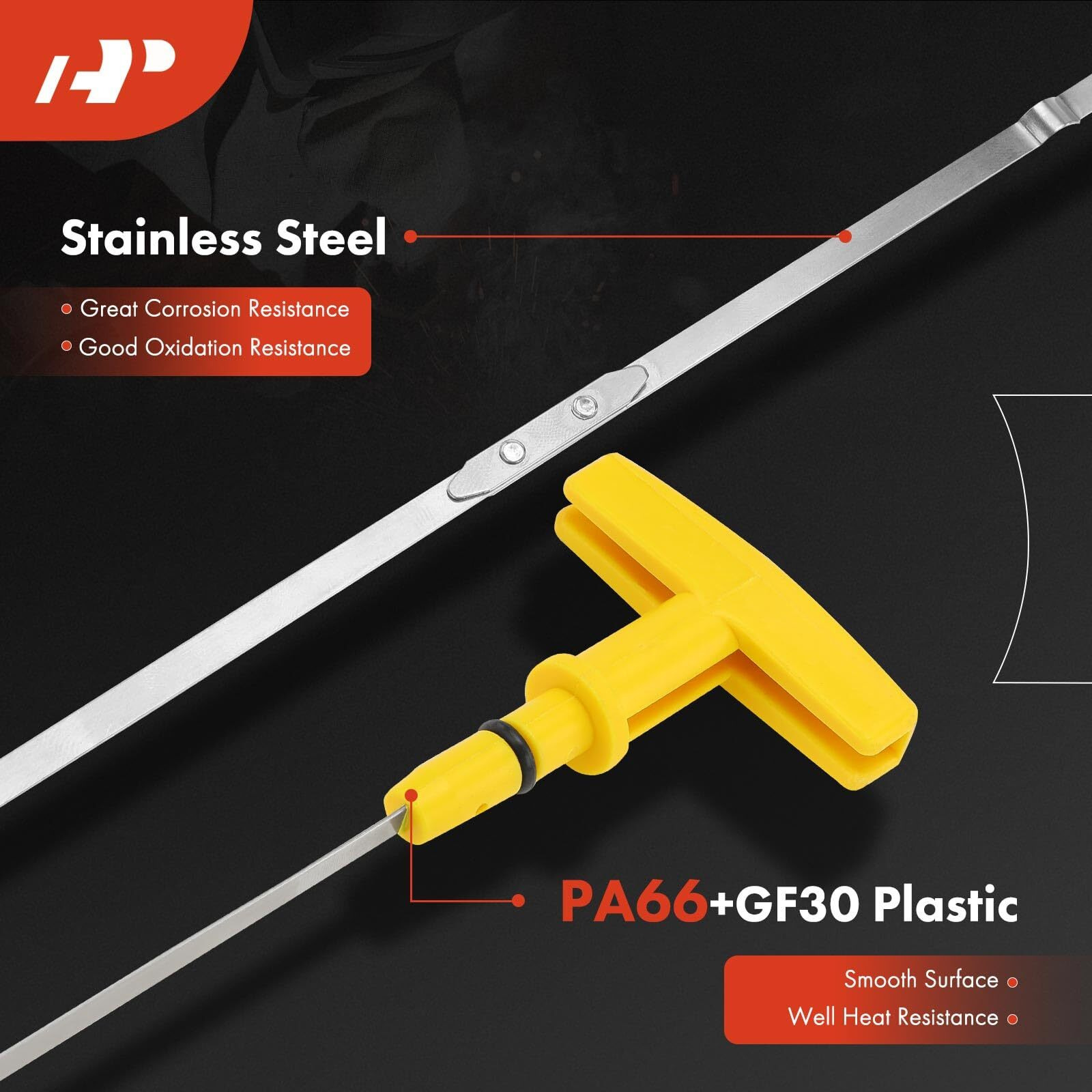 A-Premium 5.7L 8 Cyl Engine Oil Dipstick Compatible With Dodge Ram 1500 2500 3500 2003 2004 2005 2006 2007 2008, Engine Oil Measuring Rod Dip Stick