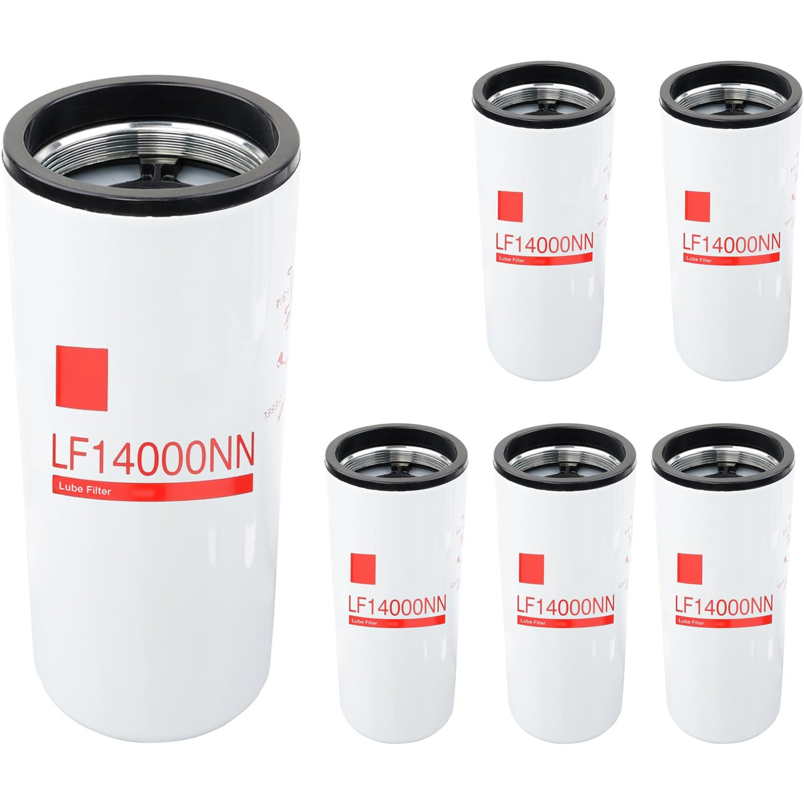 Lf14000Nn Oil Filter Compatible With Cummins Isx Ism X12 X15 M11 Qsx Qsm Qst Diesel Engines Replaces Lf9080 Lf9001 P559000 4367100 Bd7154 57746Xd (6 Pack)