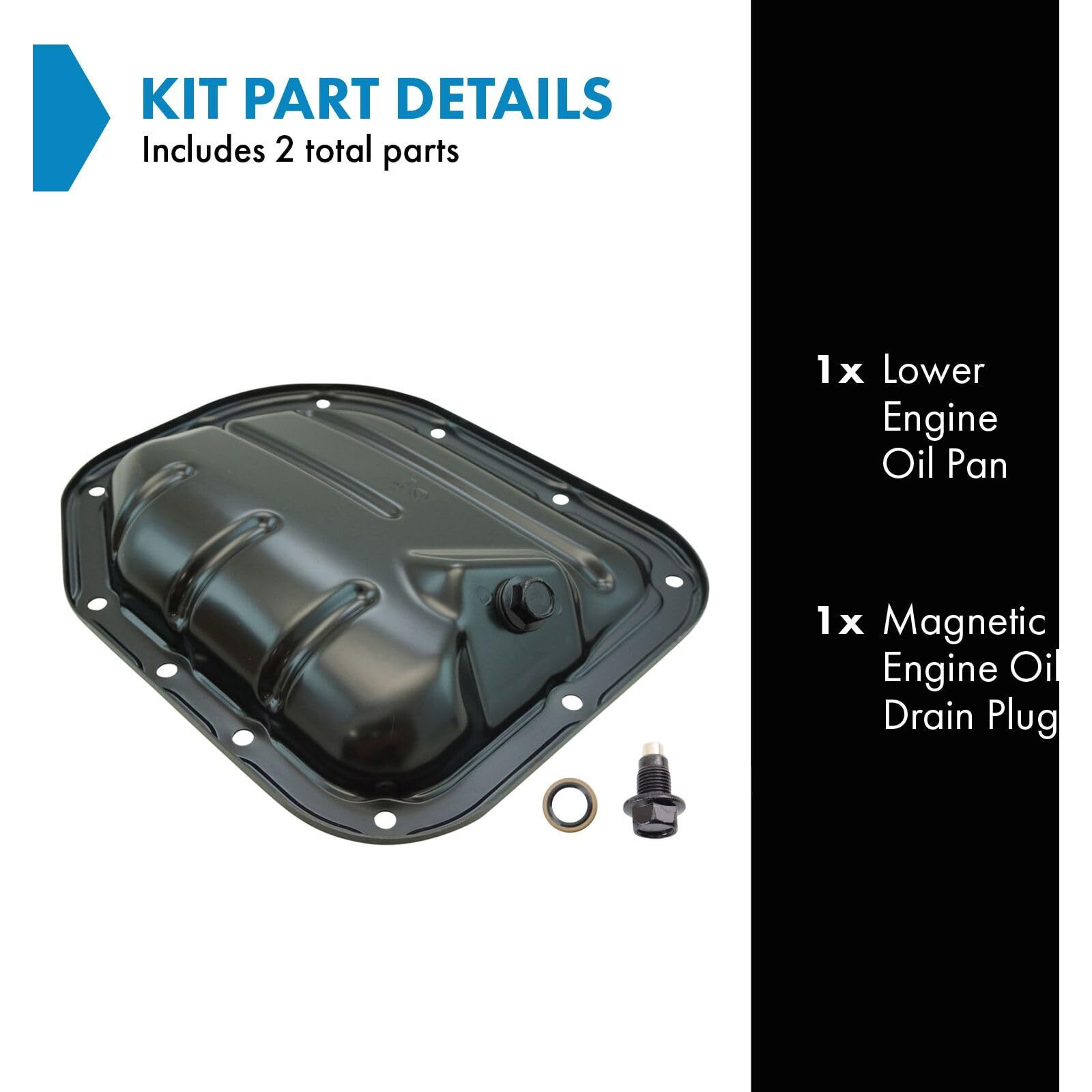 Trq Lower Engine Oil Pan Compatible With 2016 Scion Ia 2004-2006 Xa Xb 2000-2005 Toyota Echo 2001-2009 Prius 2012-2017 Prius C 2007-2017 Yaris
