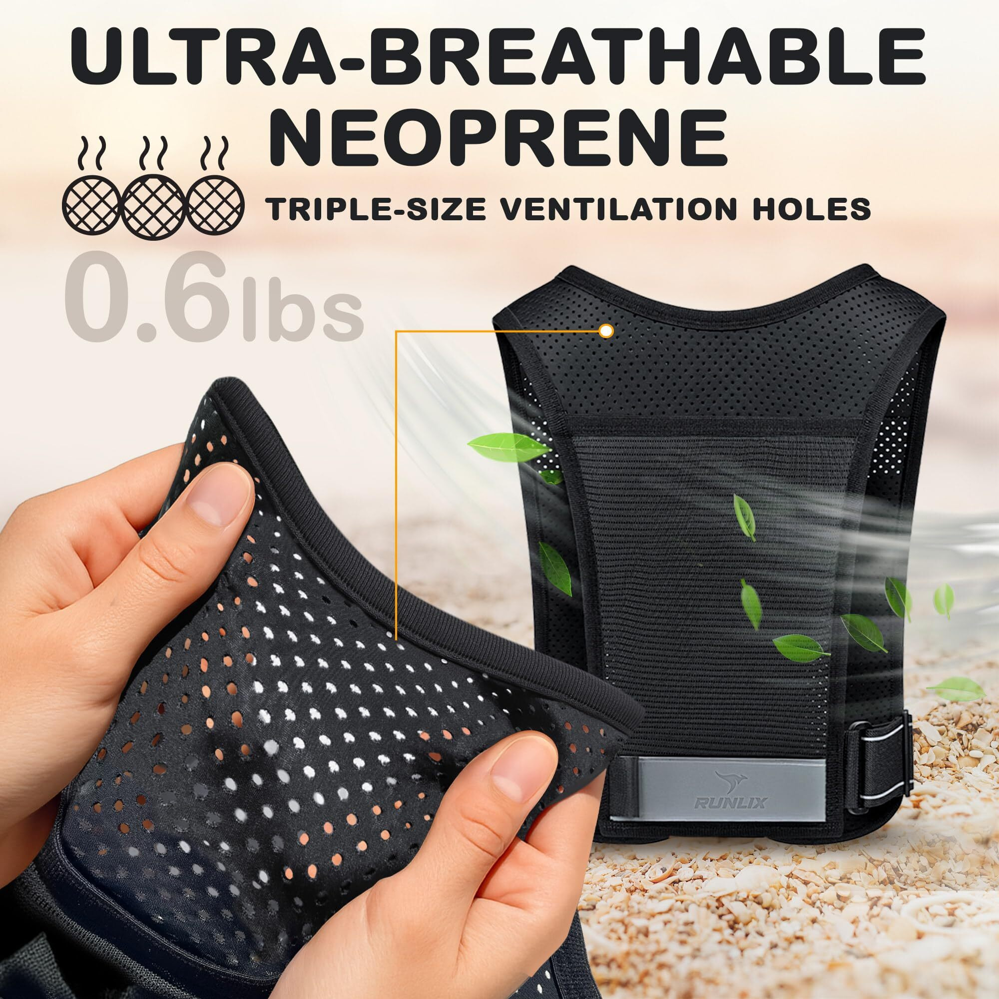 Runlix Running Vest For Women Men - Reflective Running Hydration Vest With 500Ml Soft Water Bottle, Phone Holder, 2 Led Lights Usb Rechargeable - 7 Pockets Runners Backpack Trail Jogging Marathon