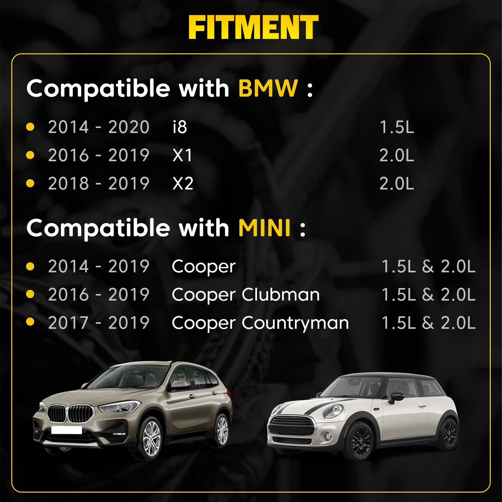 Upgrade Aluminum Engine Oil Filter Housing & Cooler Kit Compatible With Bmw I8 X1 X2 Mini Cooper Clubman Countryman 1.5L & 2.0L Replace For 11428585235 11428511391 11428590022