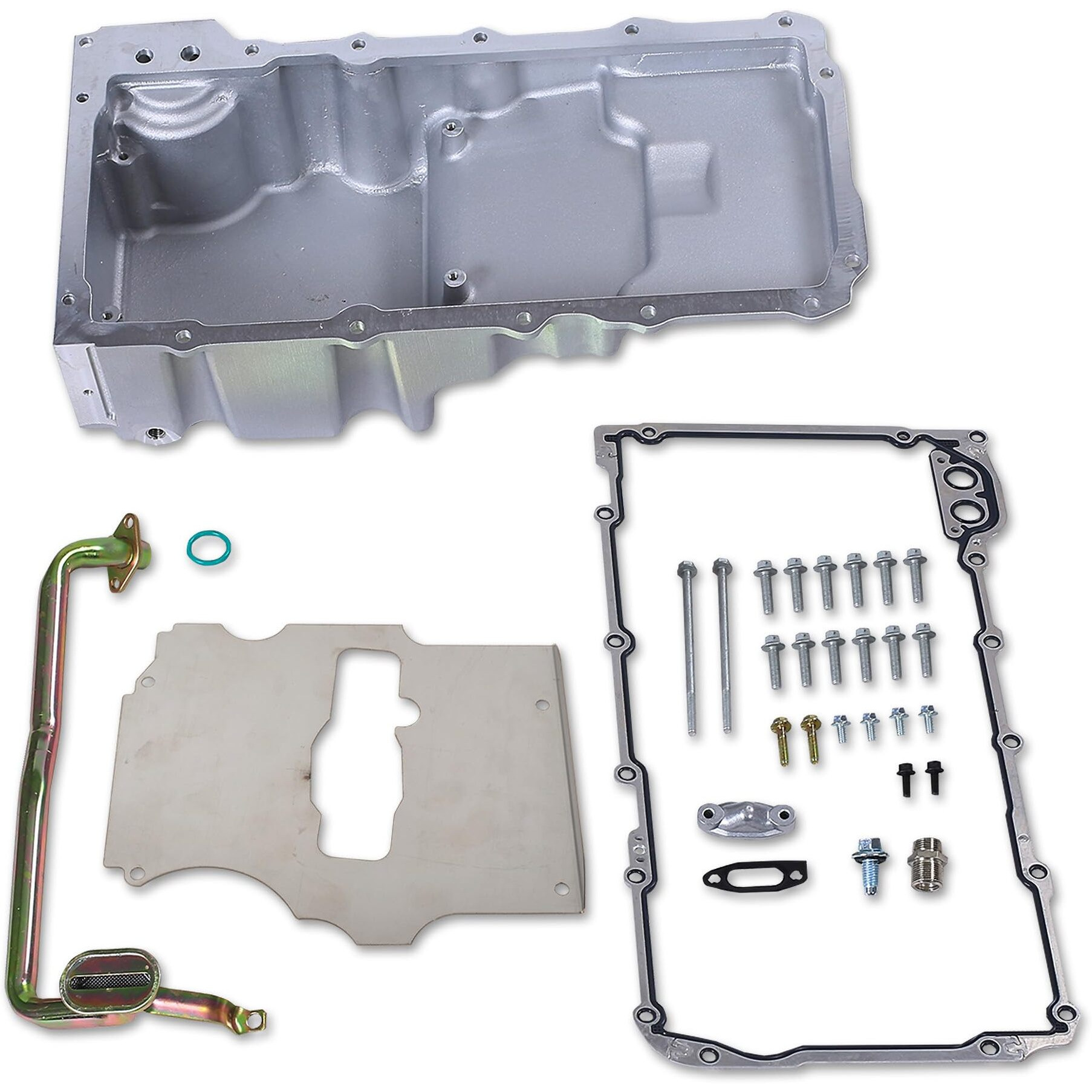 Jghyperx 302-2 81073 Ls Swap Retrofit Engine Oil Pan Kit Aluminum Compatible With Chevy Ventura Omega Camaro Nova F-Body G-Body 1964-1992 Ls1 Ls2 Ls3 Ls6 5.3L 5.7L 6.0L 6.5L V8 Engines