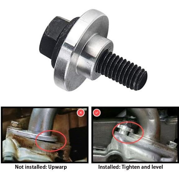 Billet Aluminum Oil Diverter Barbell & Oil Valve Plug & Oil Pickup Tube Hold Down Kit Compatible With Gm Ls Engines (3 Pack)