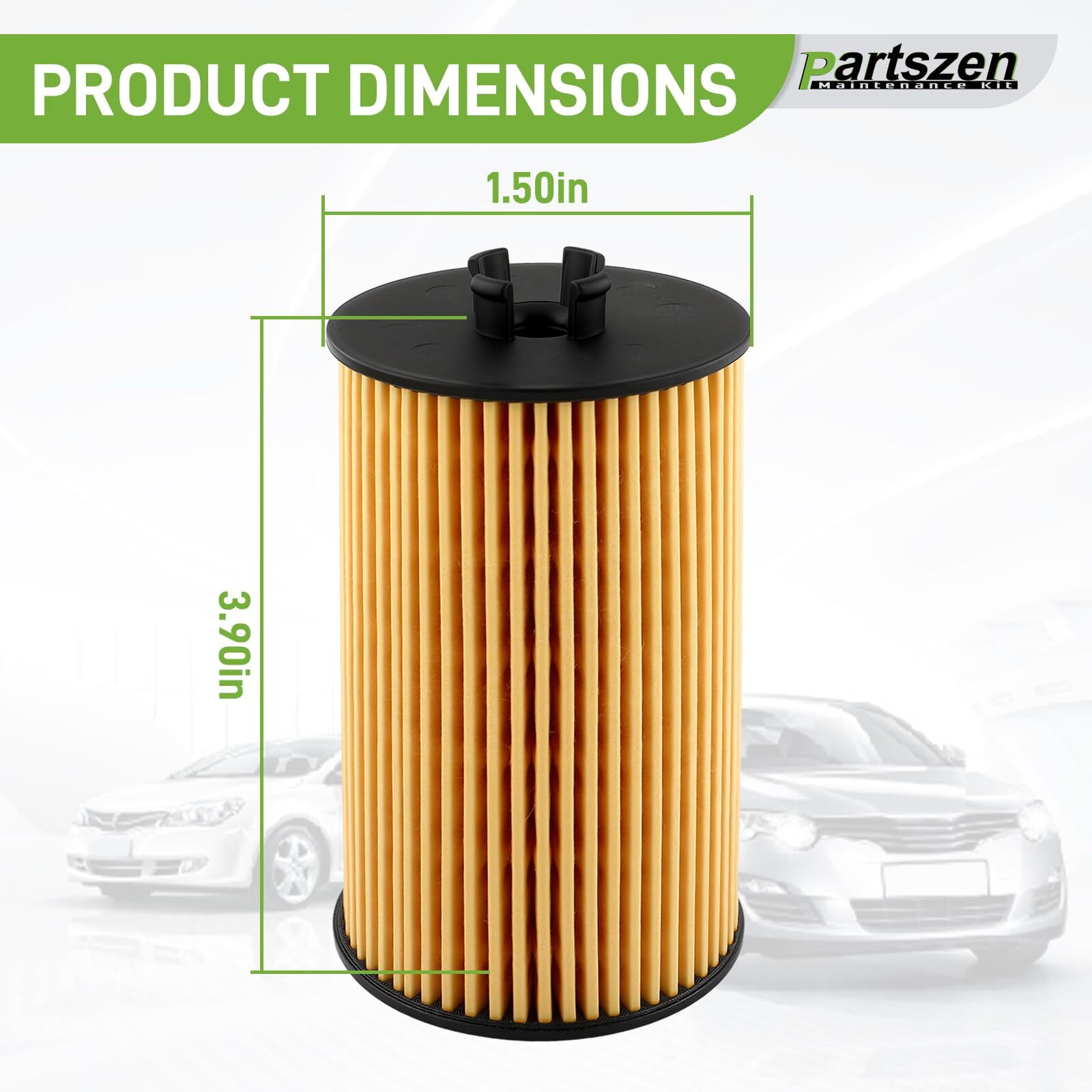 Partszen 55353324 Oil Filter With Gasket For Buick Encore For Chevrolet Aveo Cruze Sonic Trax For Pontiac G3 For Saturn Astra 2008-2019