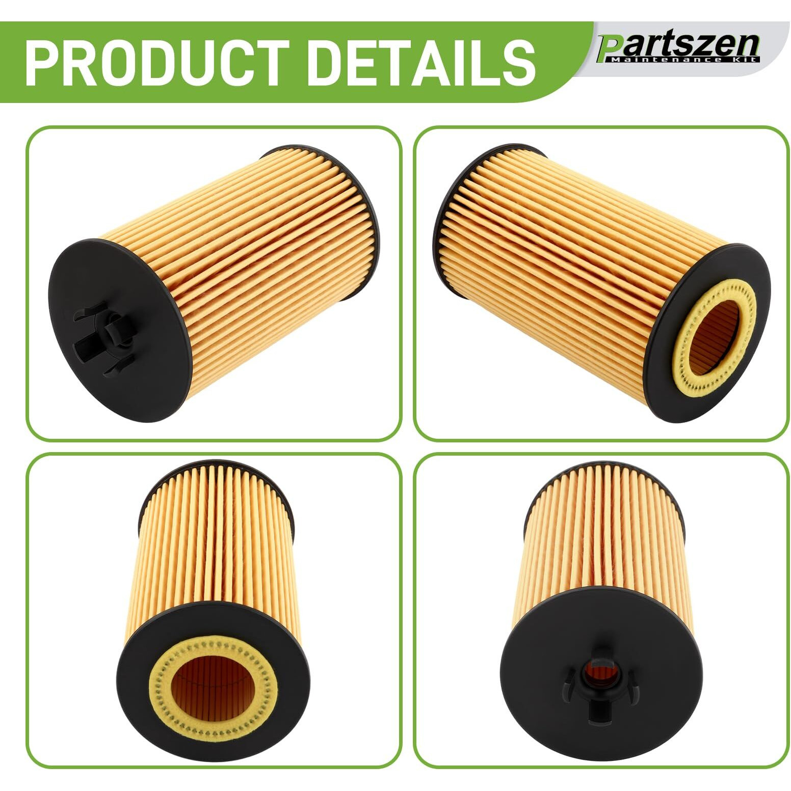 Partszen 55353324 Oil Filter With Gasket For Buick Encore For Chevrolet Aveo Cruze Sonic Trax For Pontiac G3 For Saturn Astra 2008-2019