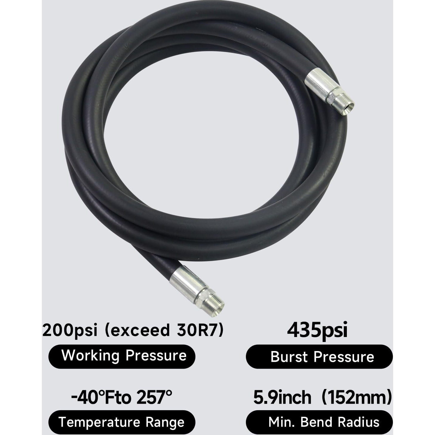 Pancycw 1"" X 13.1Ft Fuel Transfer Hose,1"" Npt Fittings Connector Farm 1"&quotInch Id Fuel Hose For Dispensing Diesel Gasoline Kerosene Biodiesel Oil