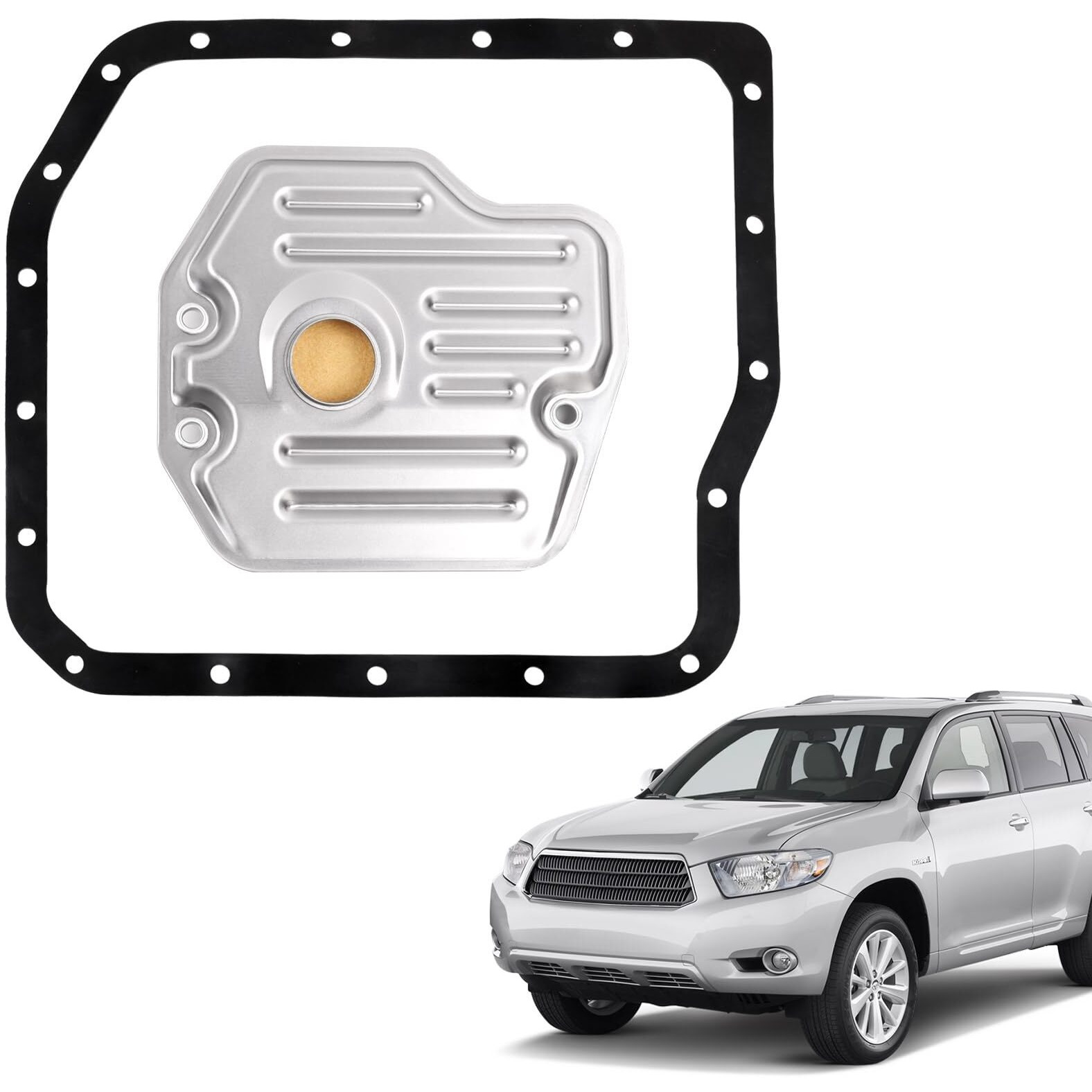 58618 Automatic Transmission Filter Oil Pan Gasket Kit Compatible With Rav4 03-12, Highlander 03-15, Camry 02-05, Es300 99-01, Tc 05-13, Xb 08-15, Fits For U140E U140F U240E U241E Transmission