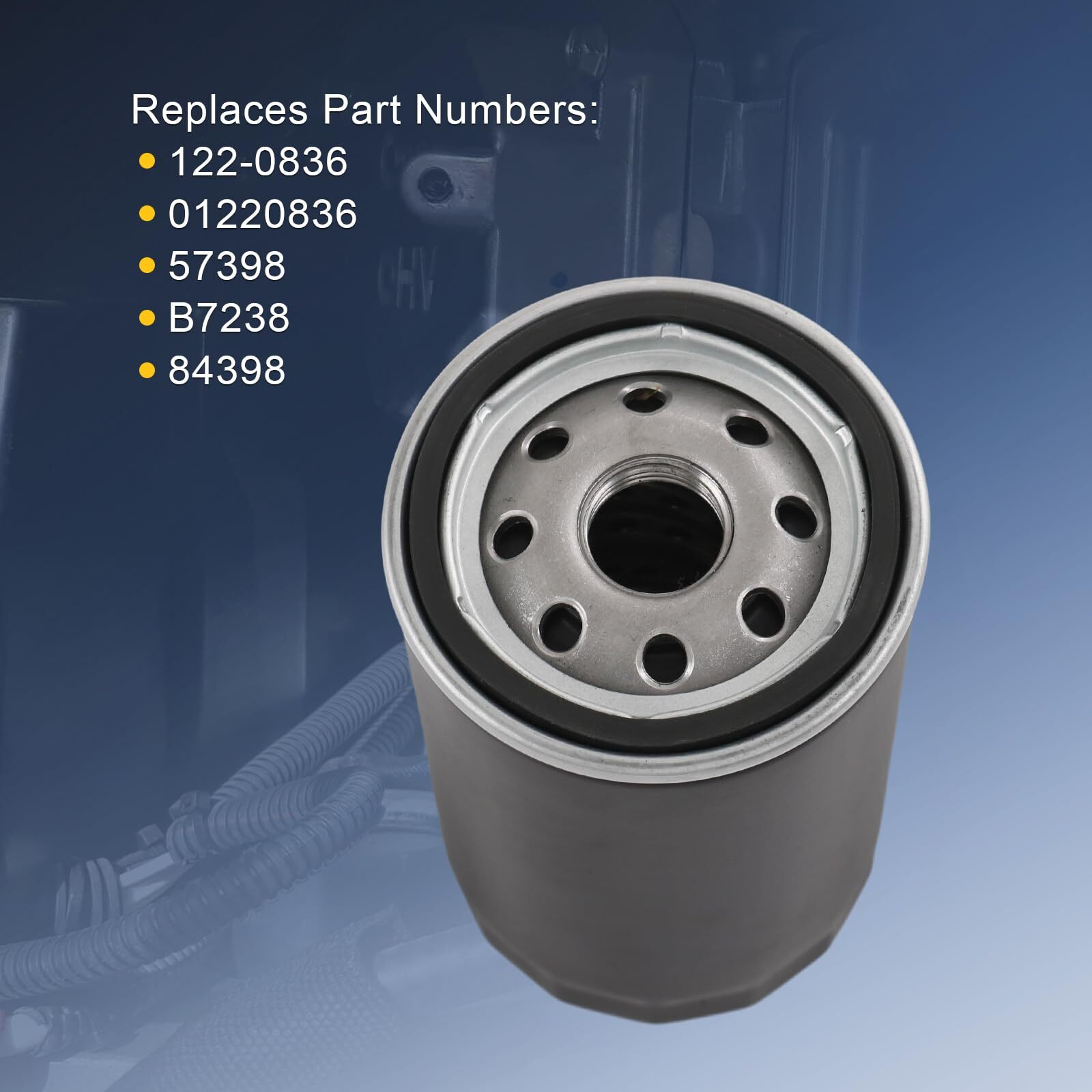 Radhlbniu 122-0836 Oil Filter Replacement For Cummins Onan Rv Generator Qg 5500/7000 Series Hgjac Hgjab Hgjaa, Replaces 01220836 Ph10027 B7238 Ph2875