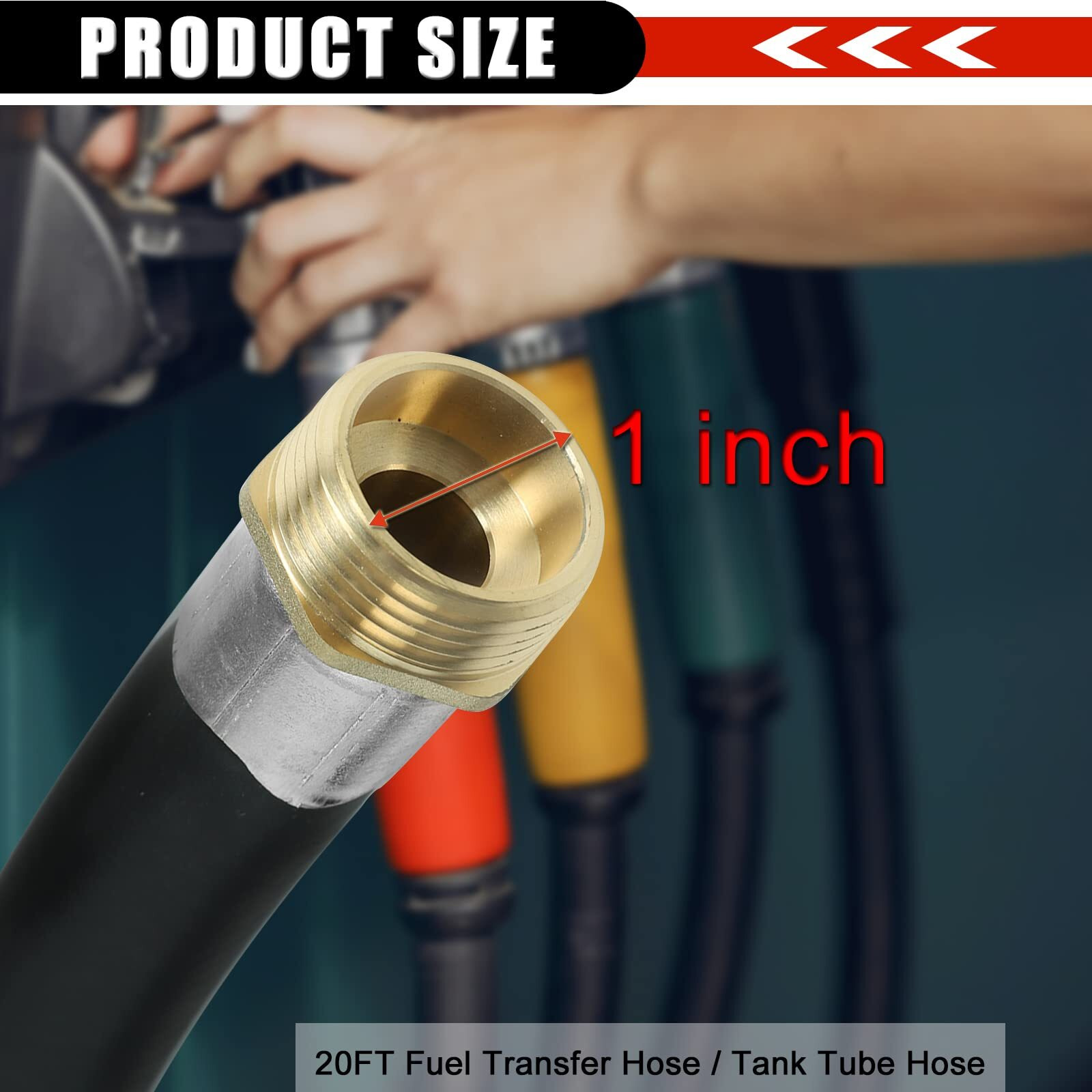 Superfastracing 1"" X 20' Fuel Transfer Hose Fluid Oil Pump/Tank Tube Hose Black