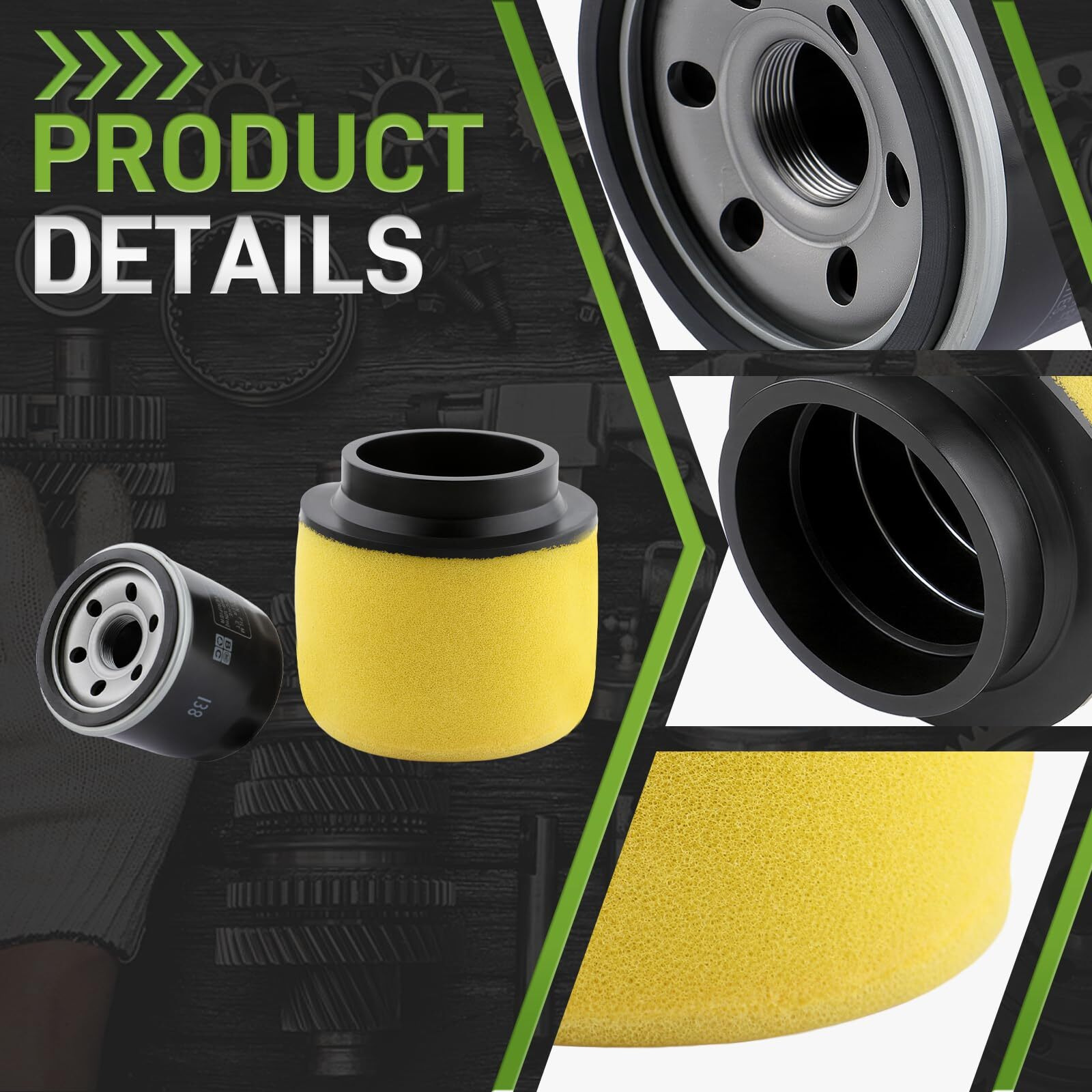 Carbbia 0470-391 Dual Stage Air Filter With Oil Filter Fuel Filter Spark Plug Compatible With Arctic Cat 400 2X4 4X4 Green Red 375 2X4 4X4 Green Red Tbx Fs-936 0470-322