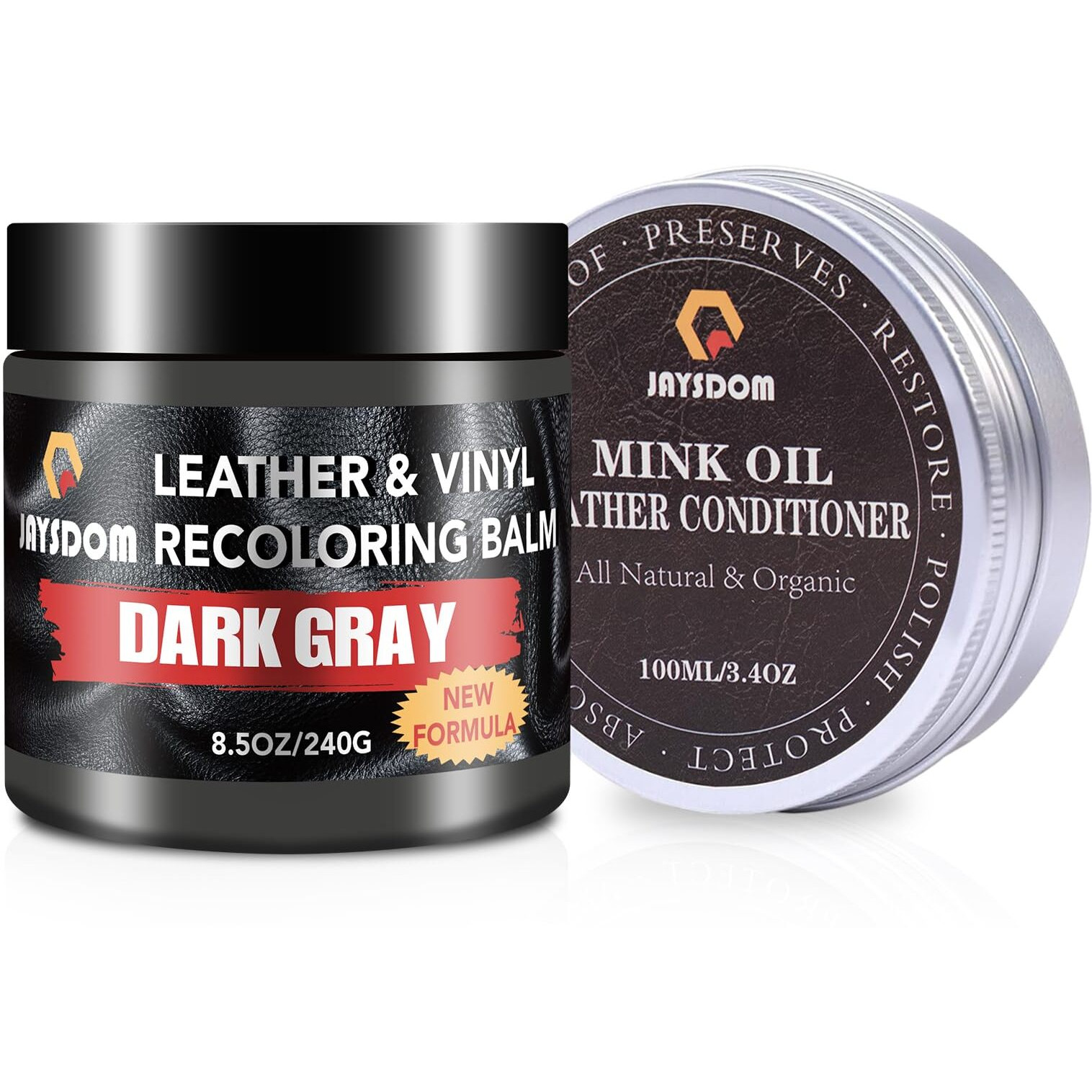 Leather Recoloring Balm, Leather Repair Kit, Leather Dye, Leather Color Restorer, Leather Scratch Remover, Leather Couch Paint, Repair, Leather Scratch Repair, Leather Restorer(Dark Gray With Oil)