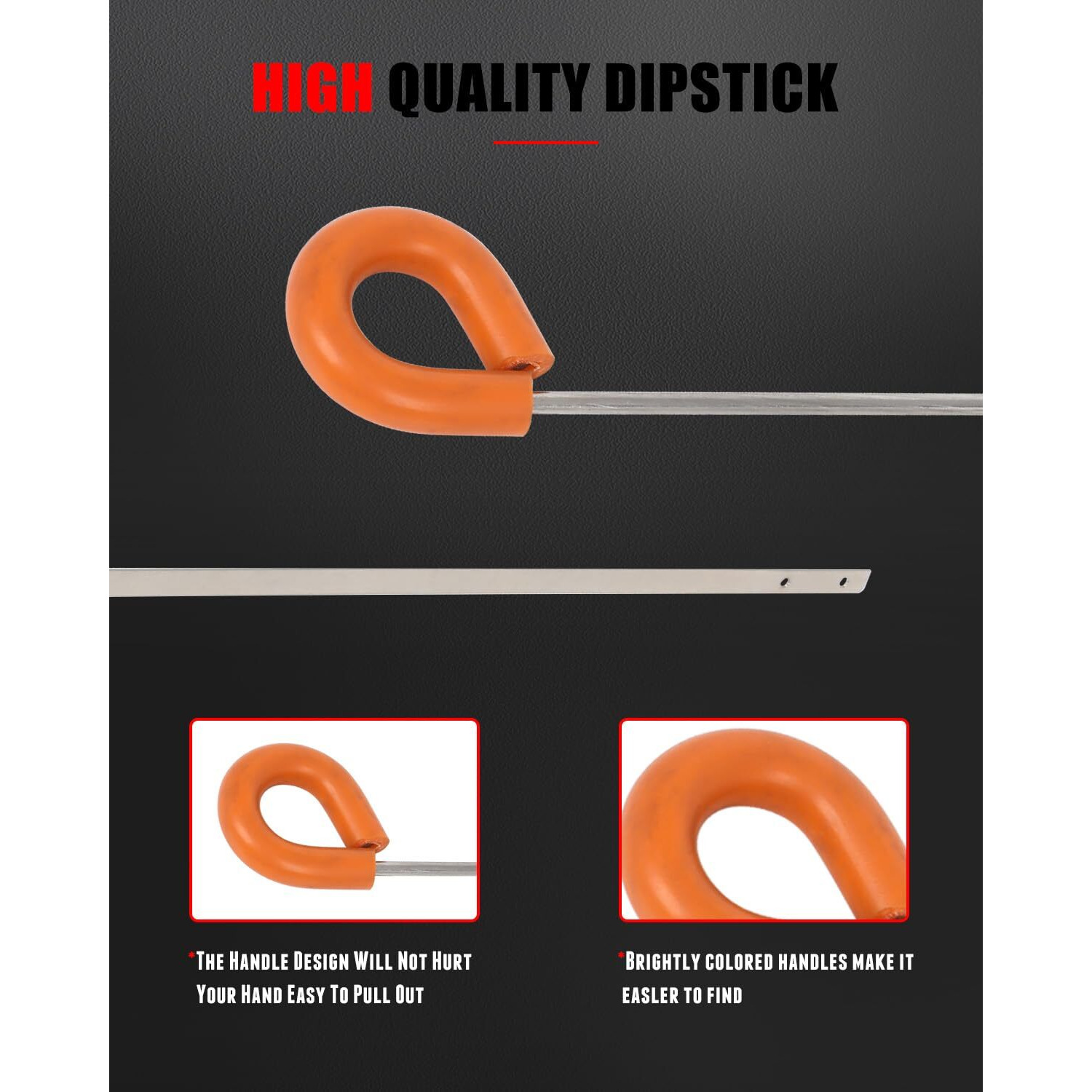 Cciyu 15650-P30-000 Engine Oil Dipstick Replacement 1992-2001 For Acura Integra 1999-2000 For Honda Civic 1994-1997 For Honda Civic Del Sol 1997-1998 Cr-V Dip Stick For Checking Oil Dipstick