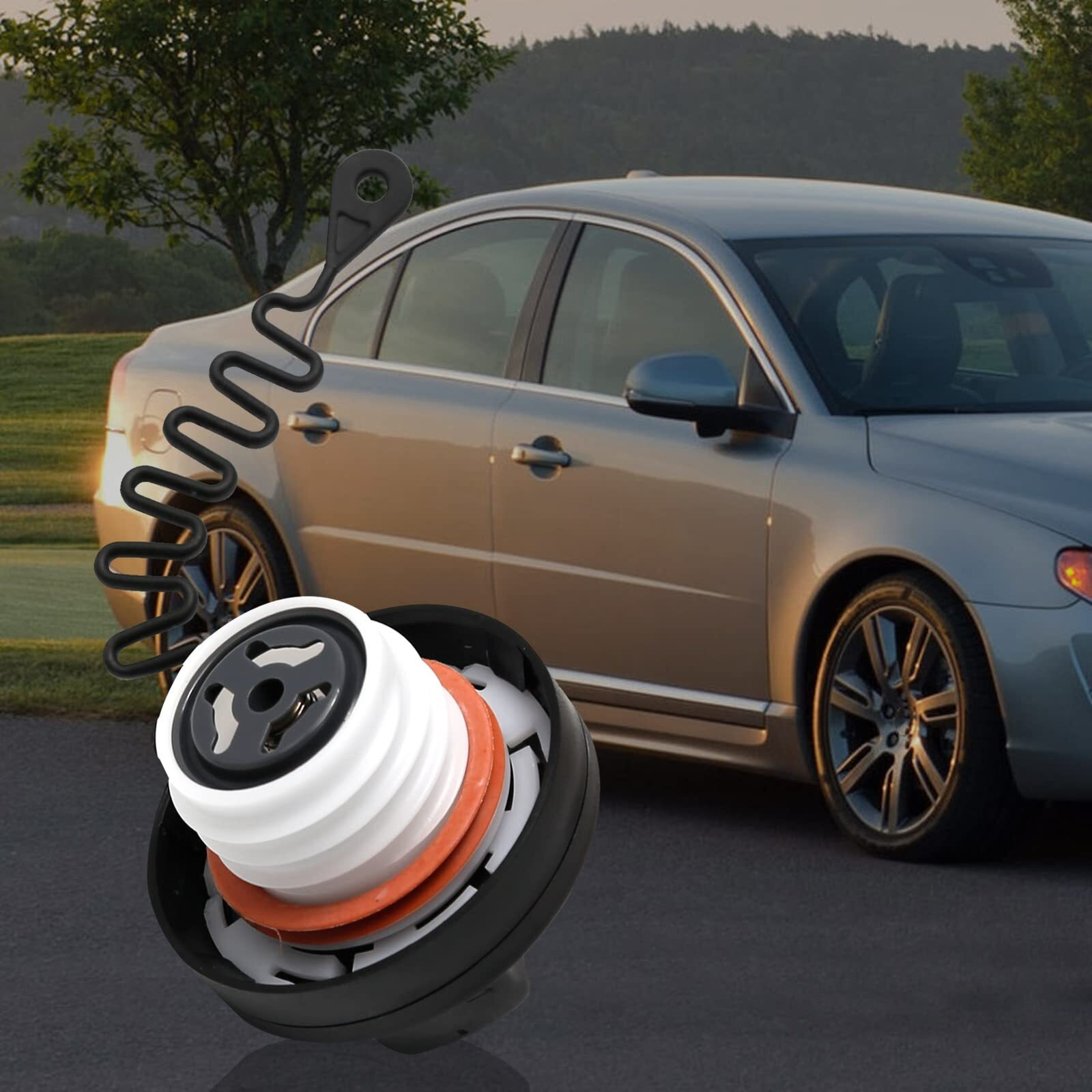 Vikksaer 31392044 Fuel Tank Filler Cap Gas Cap, Replacement For Volvo V70 S60 Xc90 S80 Xc60 V60 Car Oil Fuel Tank Cover