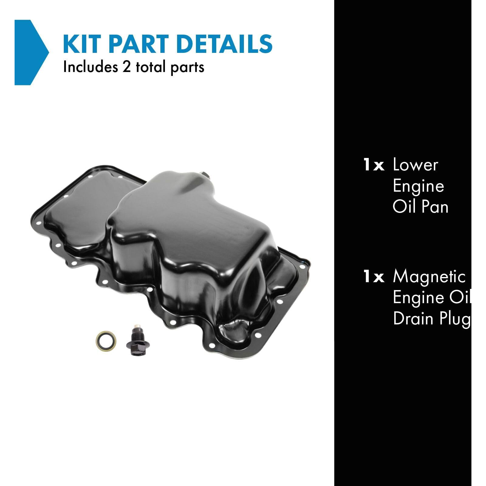 Trq Engine Oil Pan Compatible With 2001-2004 Ford Escape 2000-2004 Focus Mazda Tribute