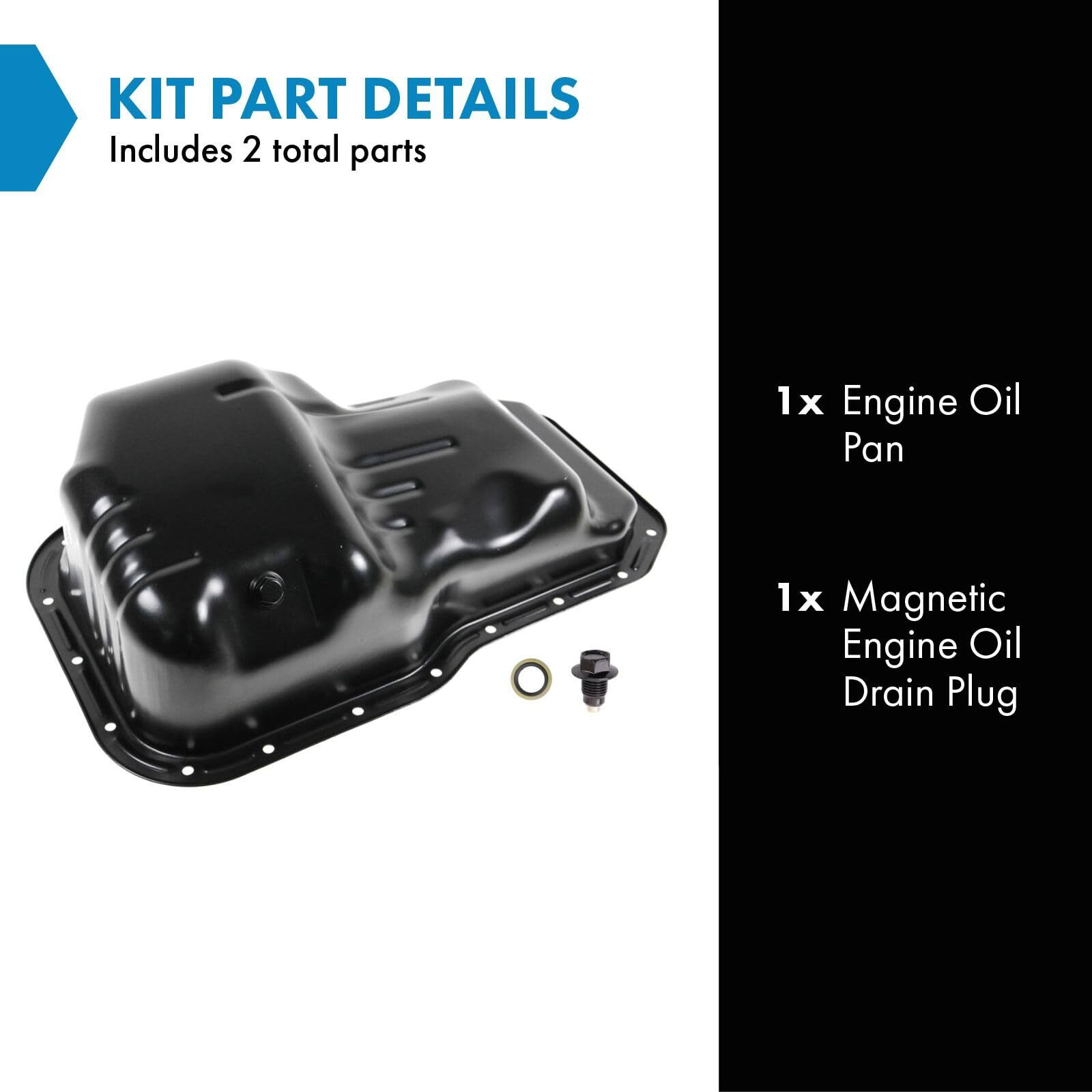 Trq Engine Oil Pan Compatible With 1992-2001 Toyota Camry 1999-2001 Solara