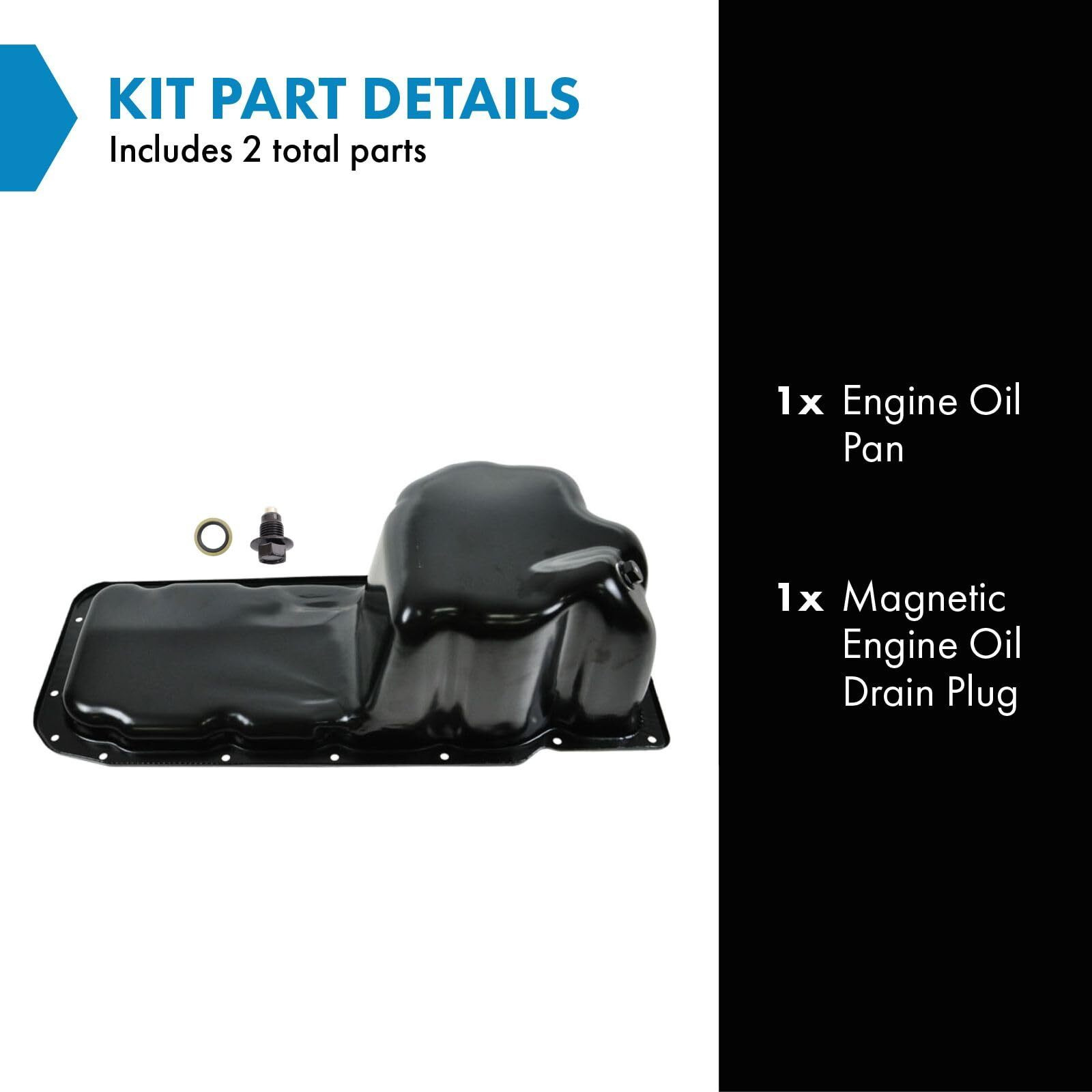 Trq Engine Oil Pan Compatible With 2002-2004 Dodge Ram 1500 1999-2004 Jeep Grand Cherokee