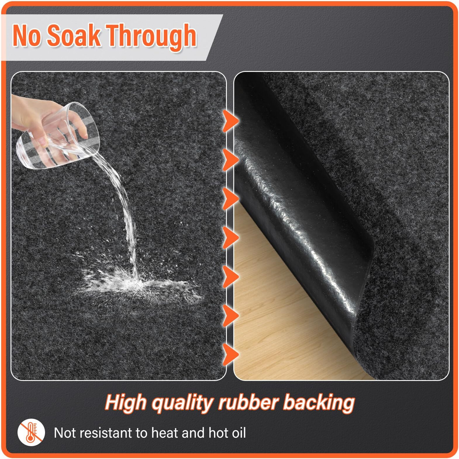 Tixanf 60 X 72 Inch Garage Floor Mat Under Car,Oil Spill Mat,Premium Maintenance Mat,Waterproof Rubber Backing Layer Protects Garage Floor Surface