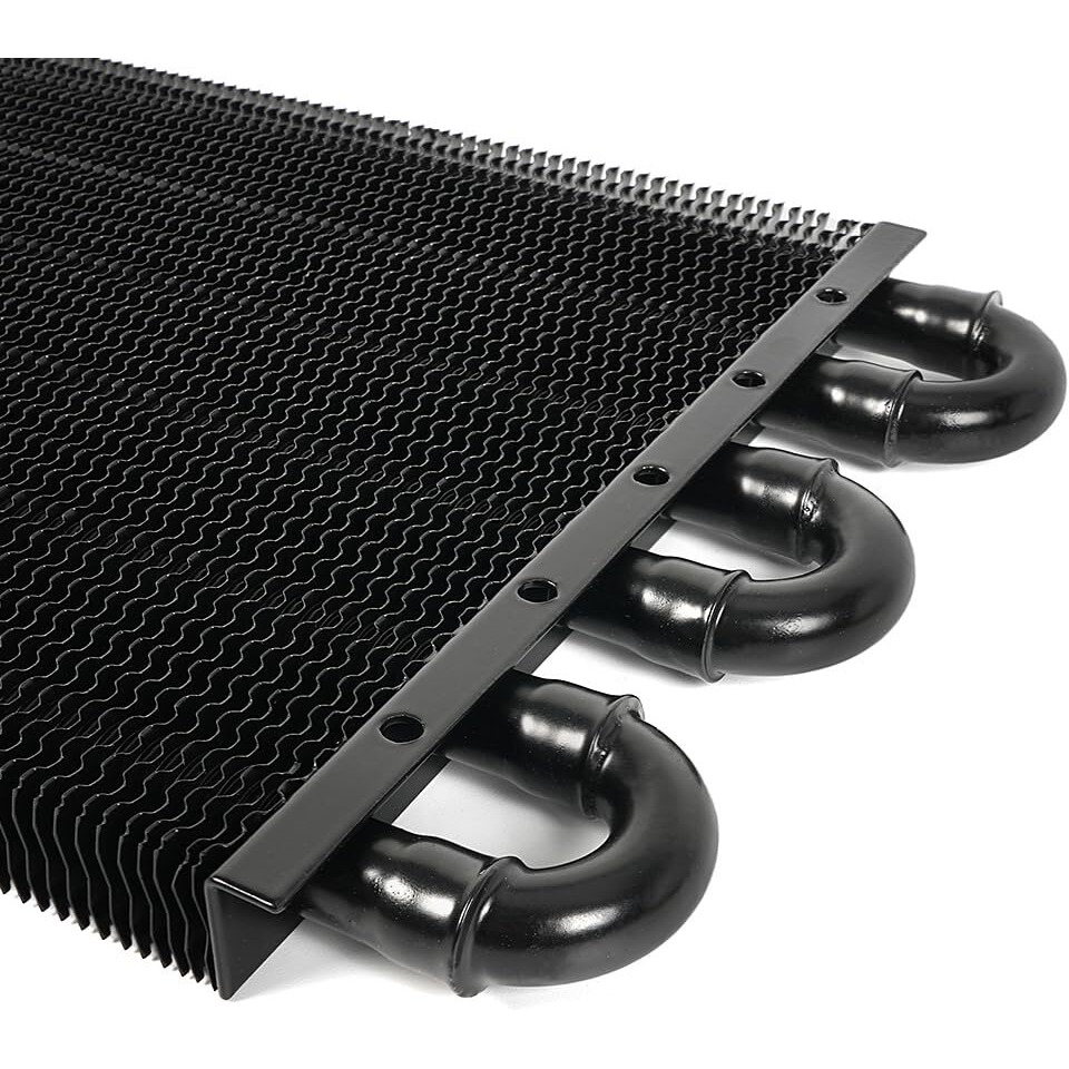 6 Row Transmission Oil Cooler,Universal 6 Pass Aluminum Remote 5/16&quot&quot Engine Oil Cooler Kit Radiator With Hose Mounting Kit