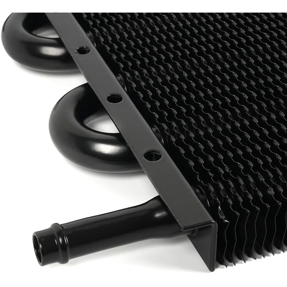 6 Row Transmission Oil Cooler,Universal 6 Pass Aluminum Remote 5/16&quot&quot Engine Oil Cooler Kit Radiator With Hose Mounting Kit