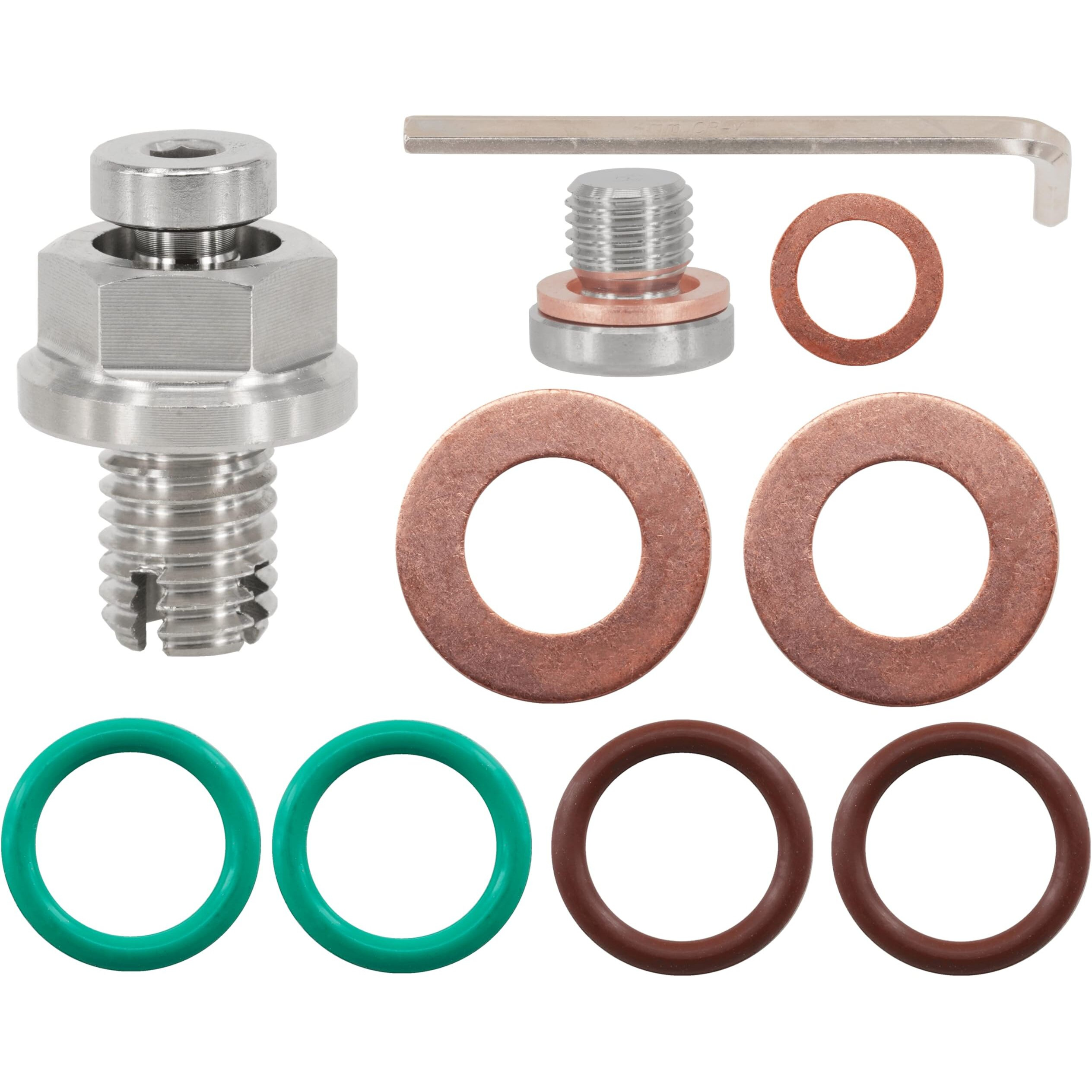 Dsnaduo M12.1-1.75 X 15Mm Oversize Piggyback Oil Drain Plug, Stainless Steel Self Tapping Oil Pan Thread Repair Kit