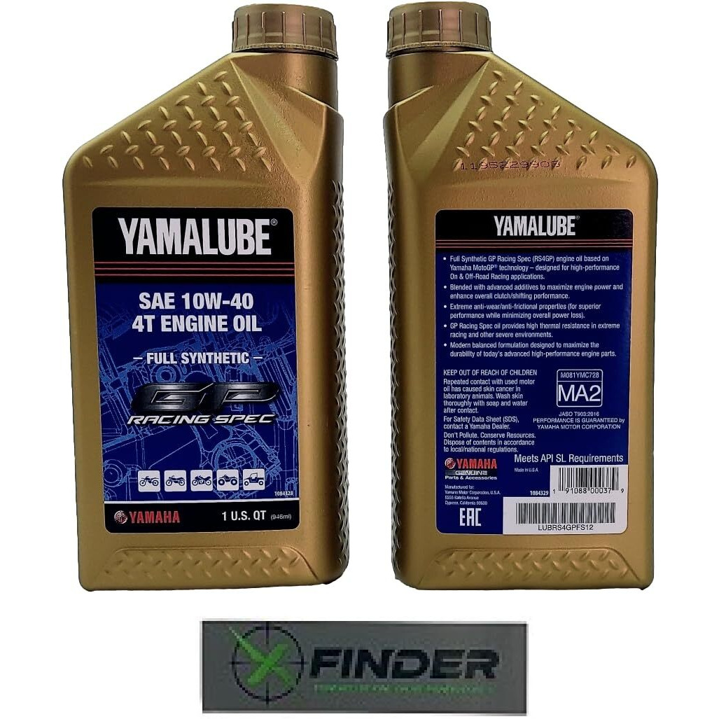 Yamaha Original Oem Yamalube Lub-Rs4Gp-Fs-12 / 10W40 4T Gp Racing Spec Full Synthetic Oil - 2 Quarts