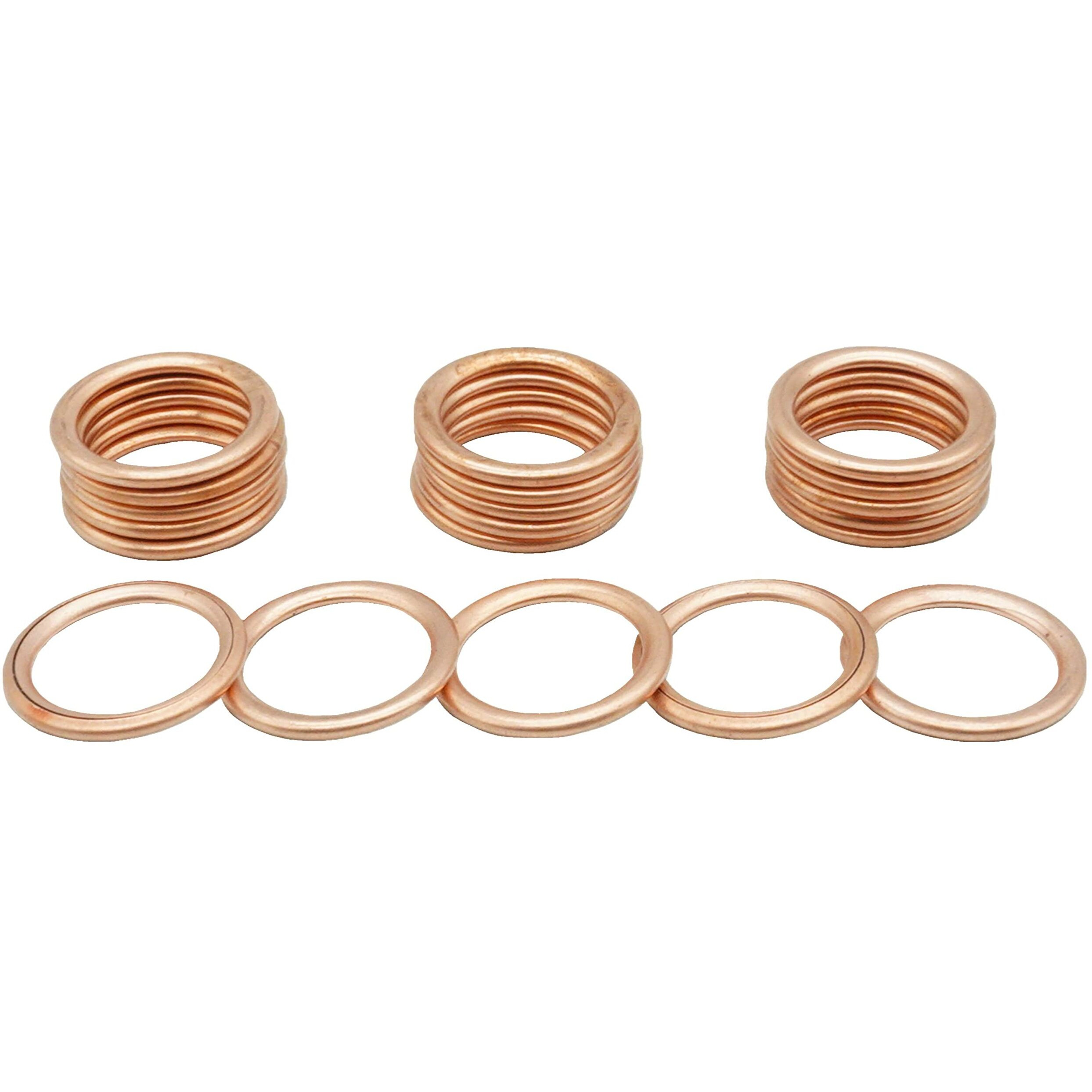 Dsnaduo 20 Pcs Oil Drain Plug Gasket,Copper Crush Washer M16 Replaces 11137546275 Fits Mini Cooper, Cooper S, Paceman, Clubman, Countryman N12 N14 N16 N18 (22X16X2.0Mm)