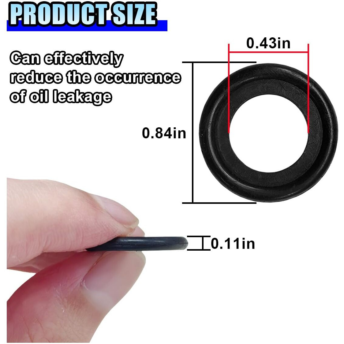 20Pcs Oil Drain Plug Gasket, M12 Rubber Car Sealing Gasket Replacement For Oem12616850, Engine Oil Pan Crush Washers For Buick, Cadillac, Chevy (M12/20Pcs)