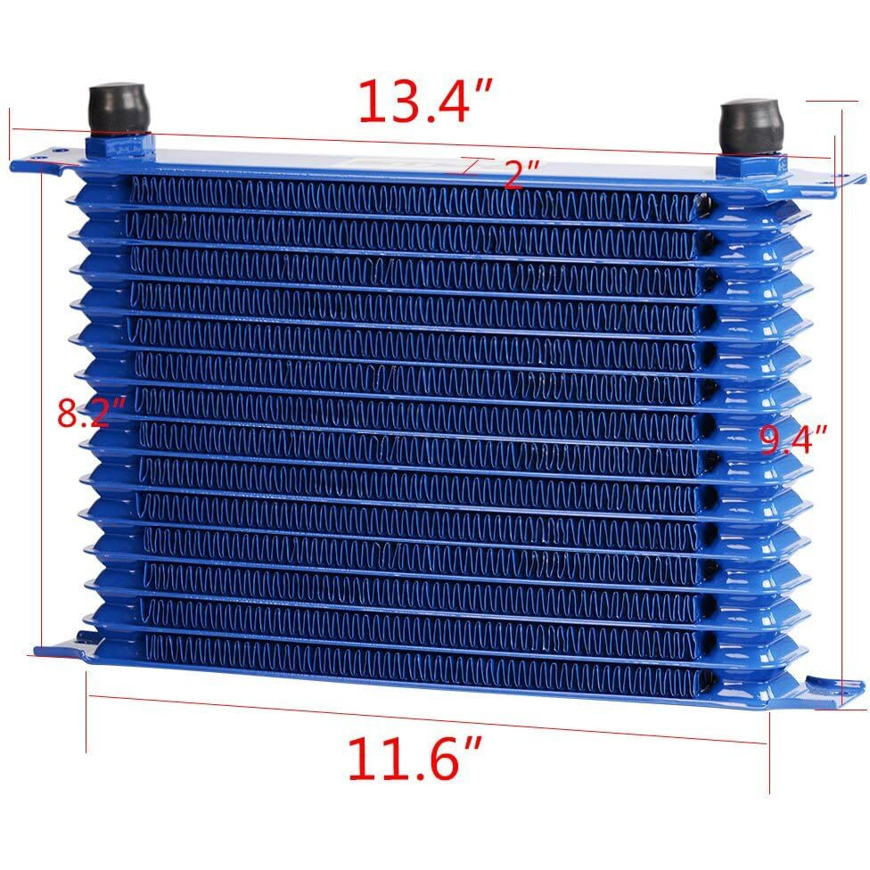 G-Plus Gold 15 Row An10-10An Universal Engine Transmission Oil Hose End Kit & Oil Cooler Kit Aluminum